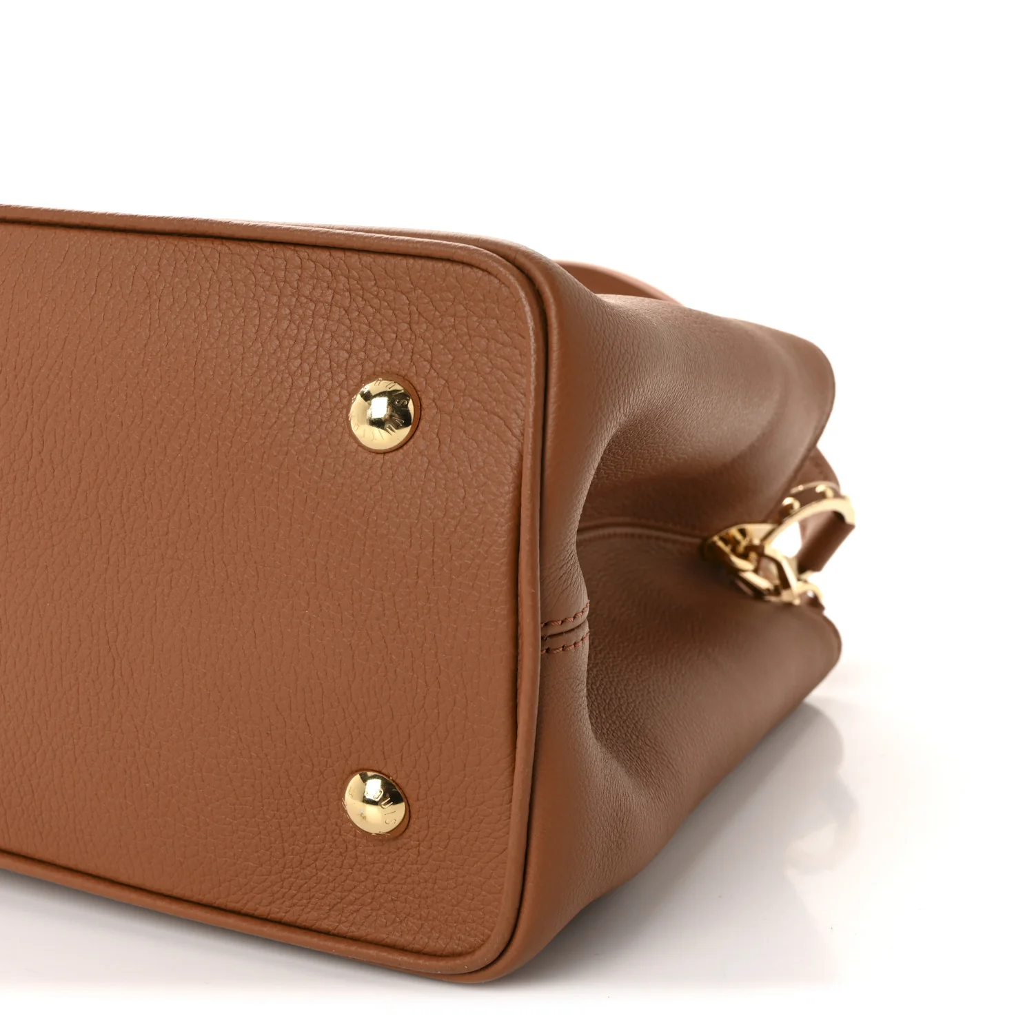 Smooth Grained Calfskin Capucines GM Souple Cognac - Image 9