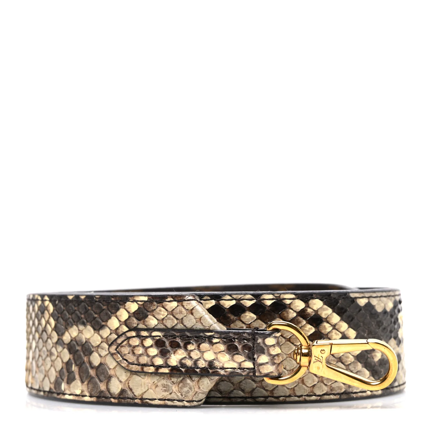 Snakeskin Monogram Bandouliere Shoulder Strap
