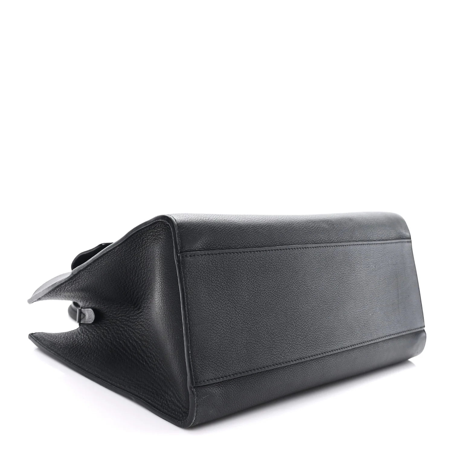 Soft Calfskin Lockme Tote MM Black - Image 4