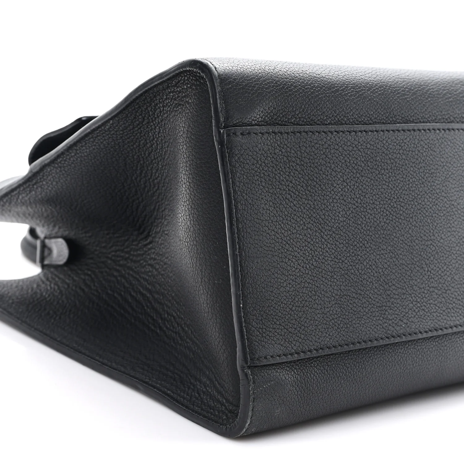 Soft Calfskin Lockme Tote MM Black - Image 8