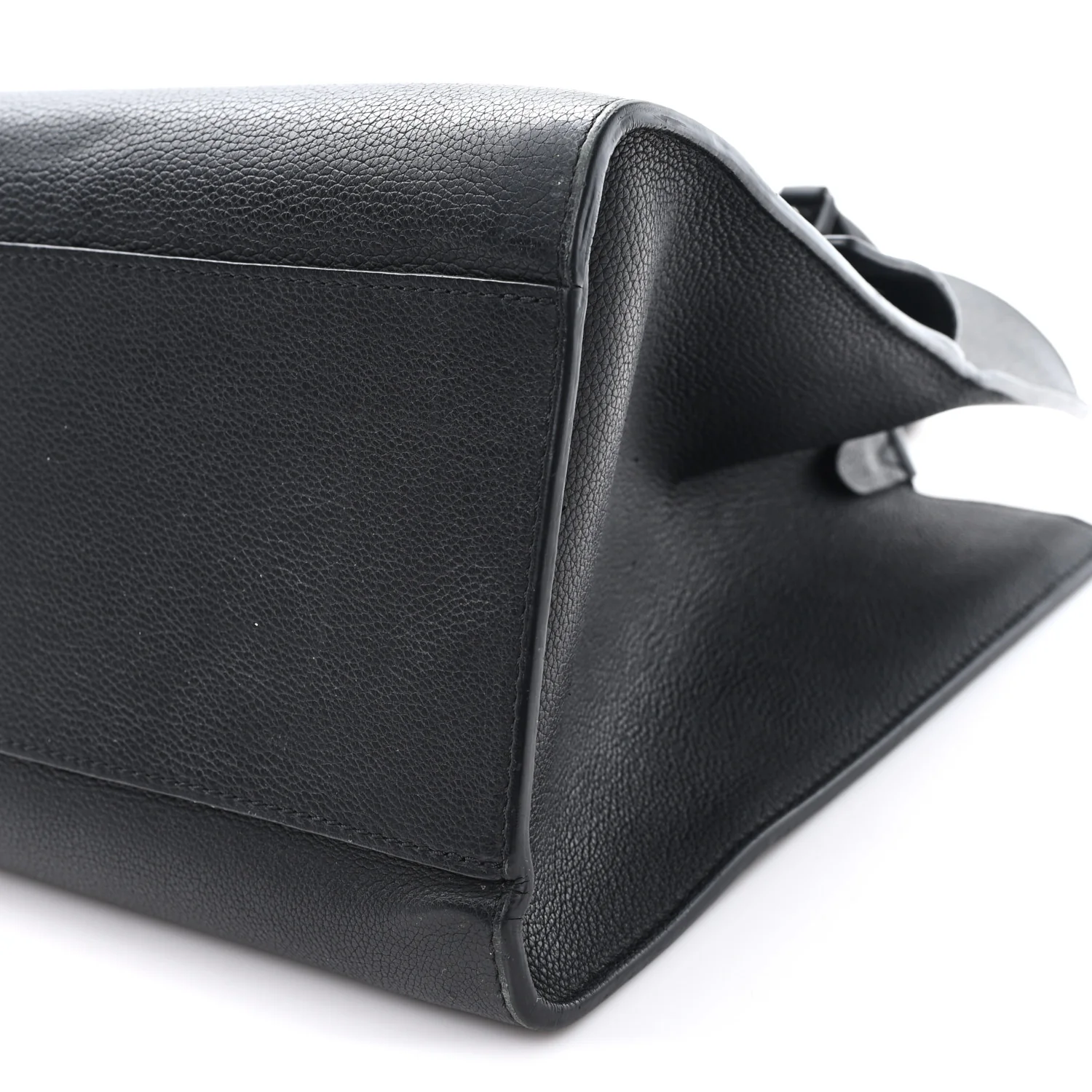 Soft Calfskin Lockme Tote MM Black - Image 9