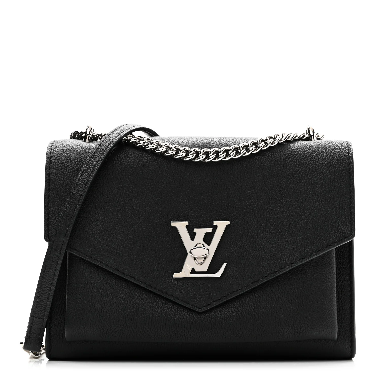 Soft Calfskin My Lockme Chain Bag BB Black