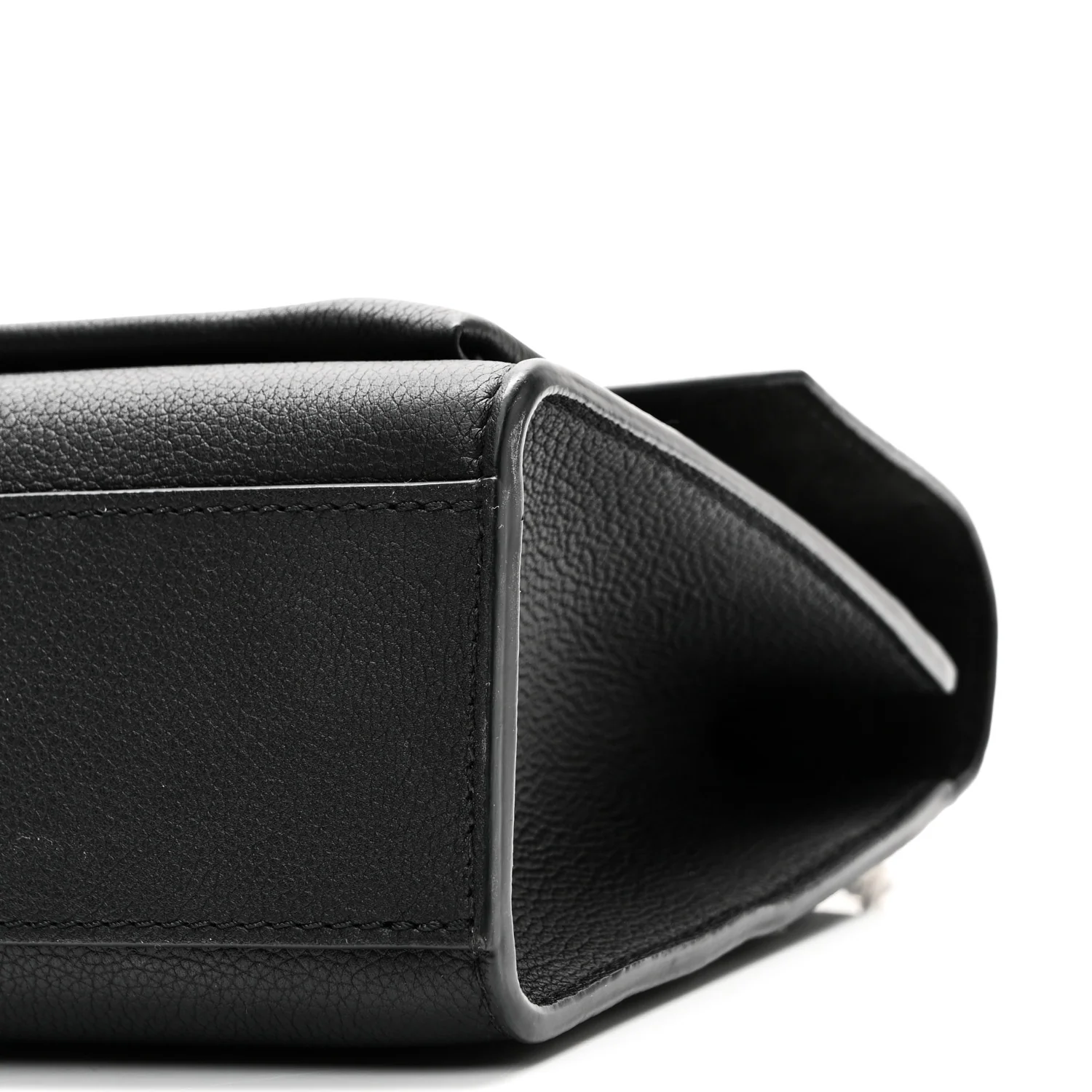 Soft Calfskin My Lockme Chain Bag BB Black - Image 9