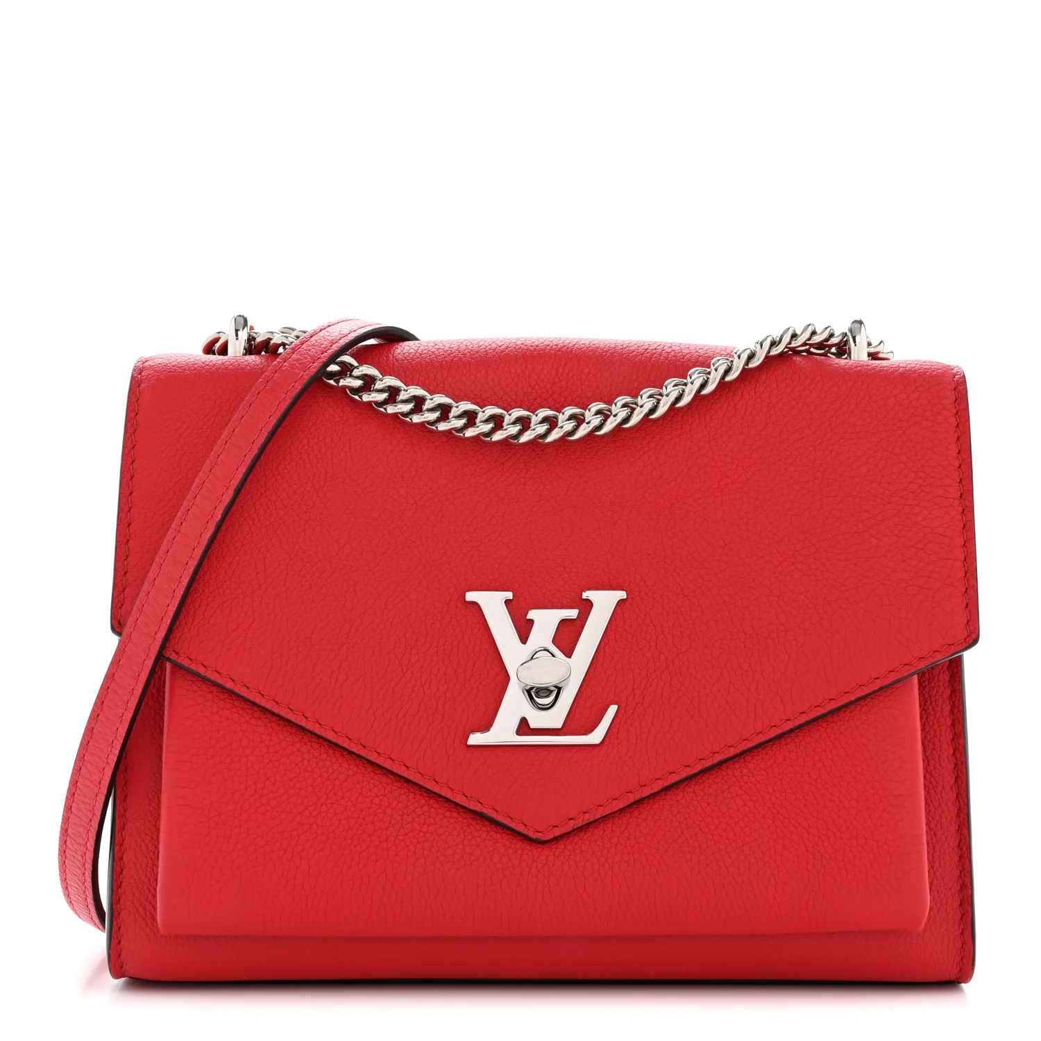 Soft Calfskin Mylockme Chain Bag BB Rubis