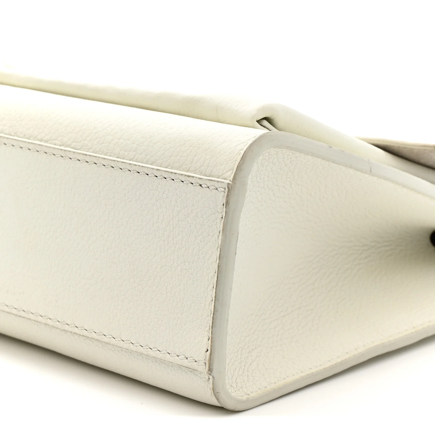 Soft Calfskin Mylockme Chain Bag BB White - Image 10