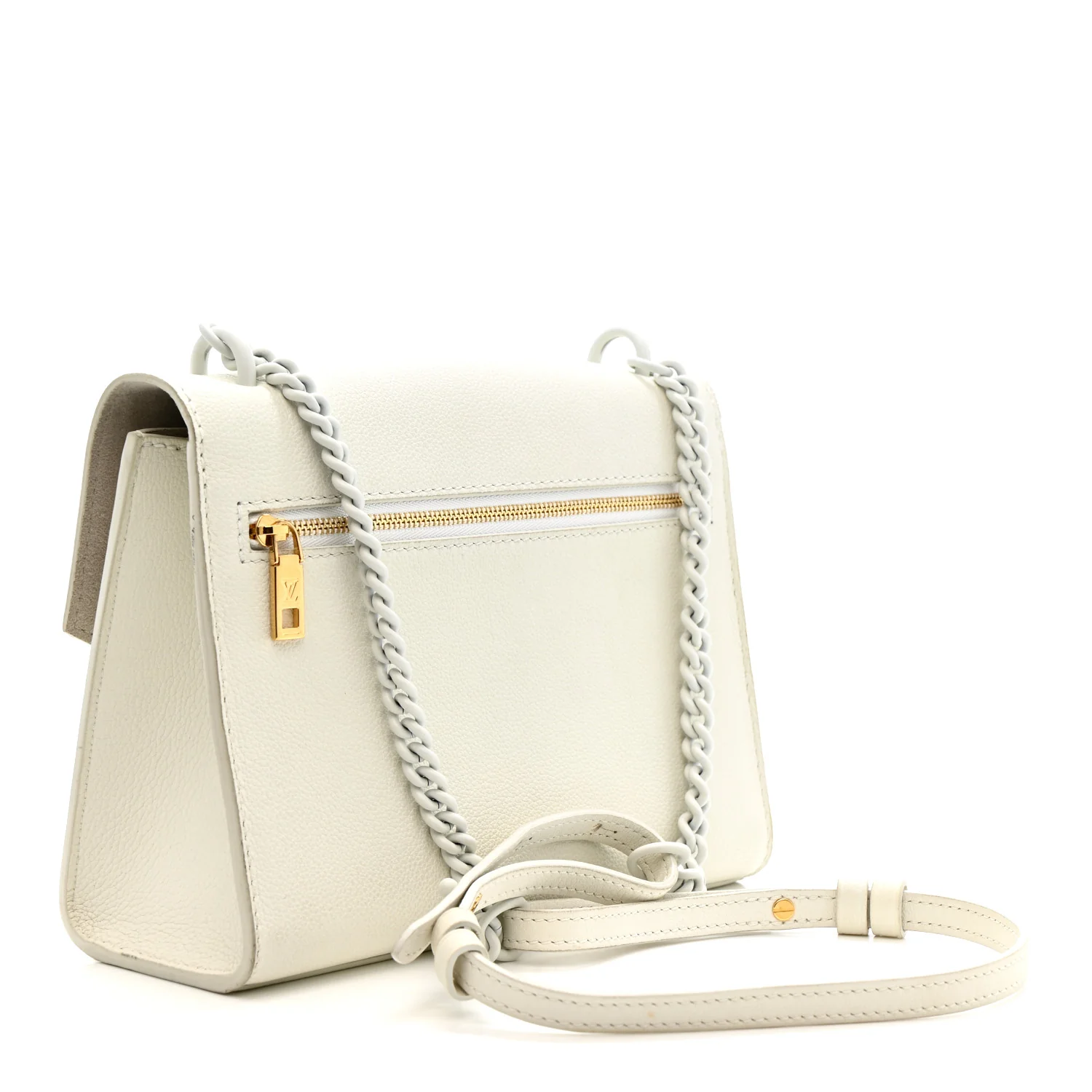 Soft Calfskin Mylockme Chain Bag BB White - Image 3