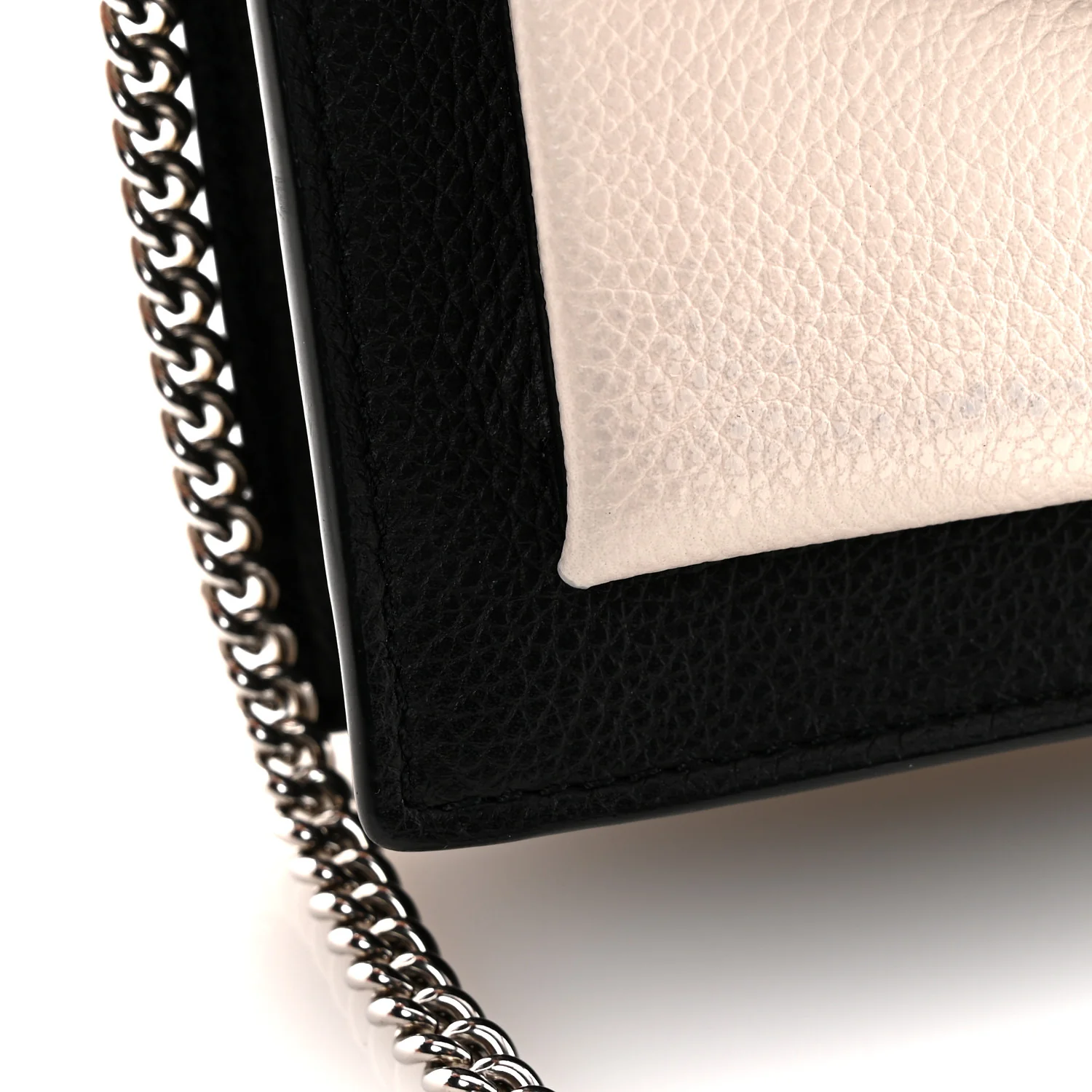 Soft Calfskin Snakeskin My Lockme Chain Bag Pochette Black - Image 13
