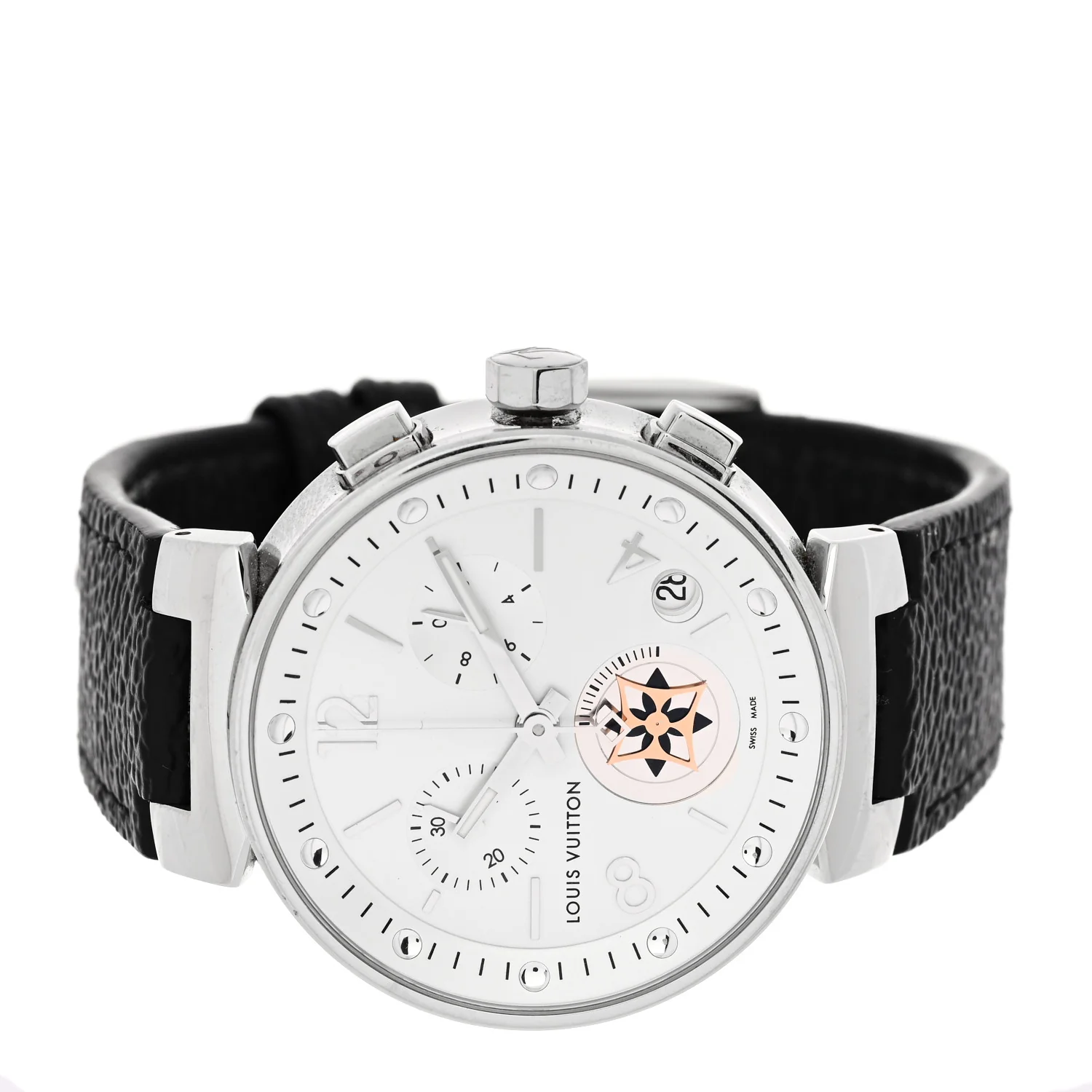 Stainless Steel Monogram 40mm Tambour Moon Star Quartz Watch - Image 2
