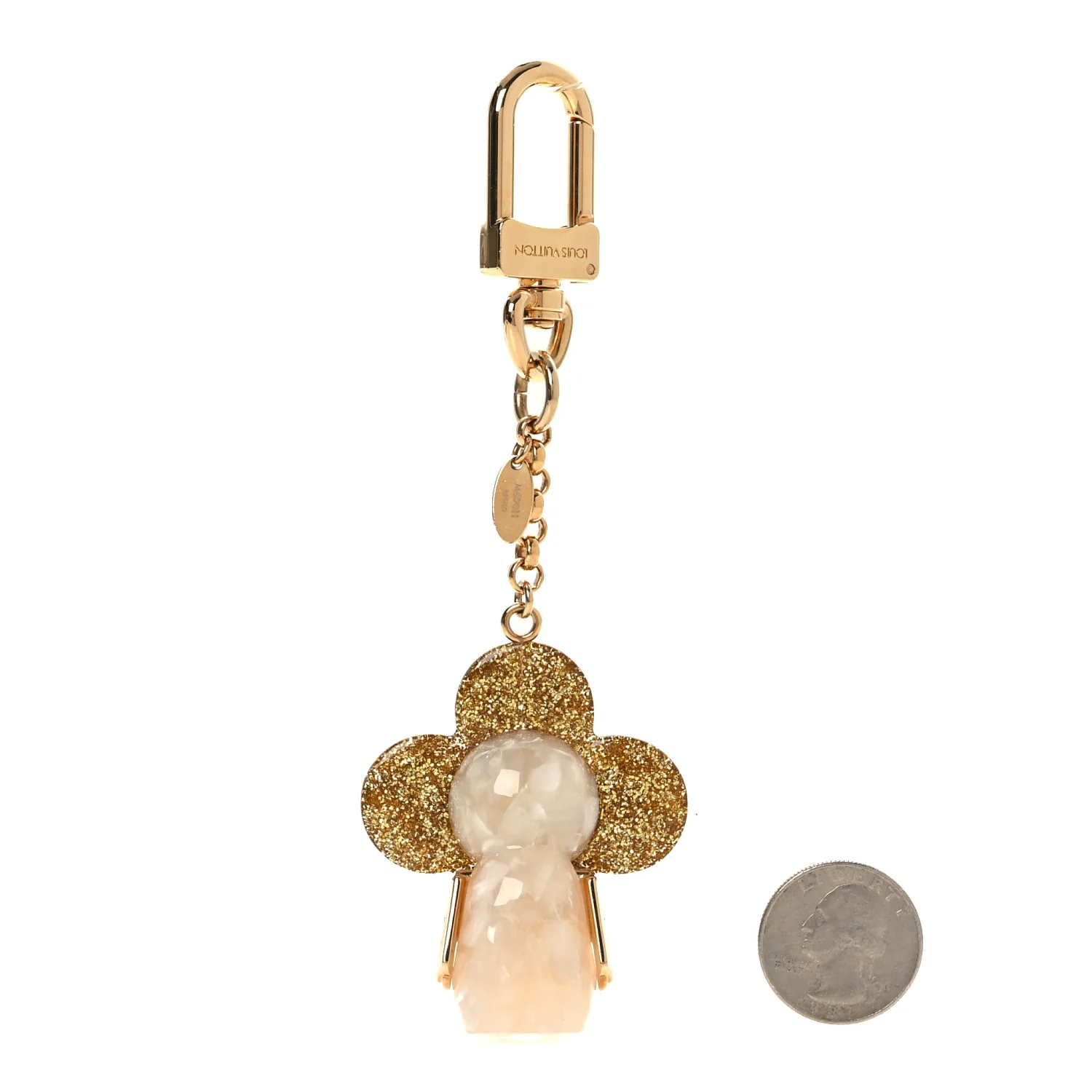 Strass Vivienne Porte Cles Charm Key Holder Gold - Image 2