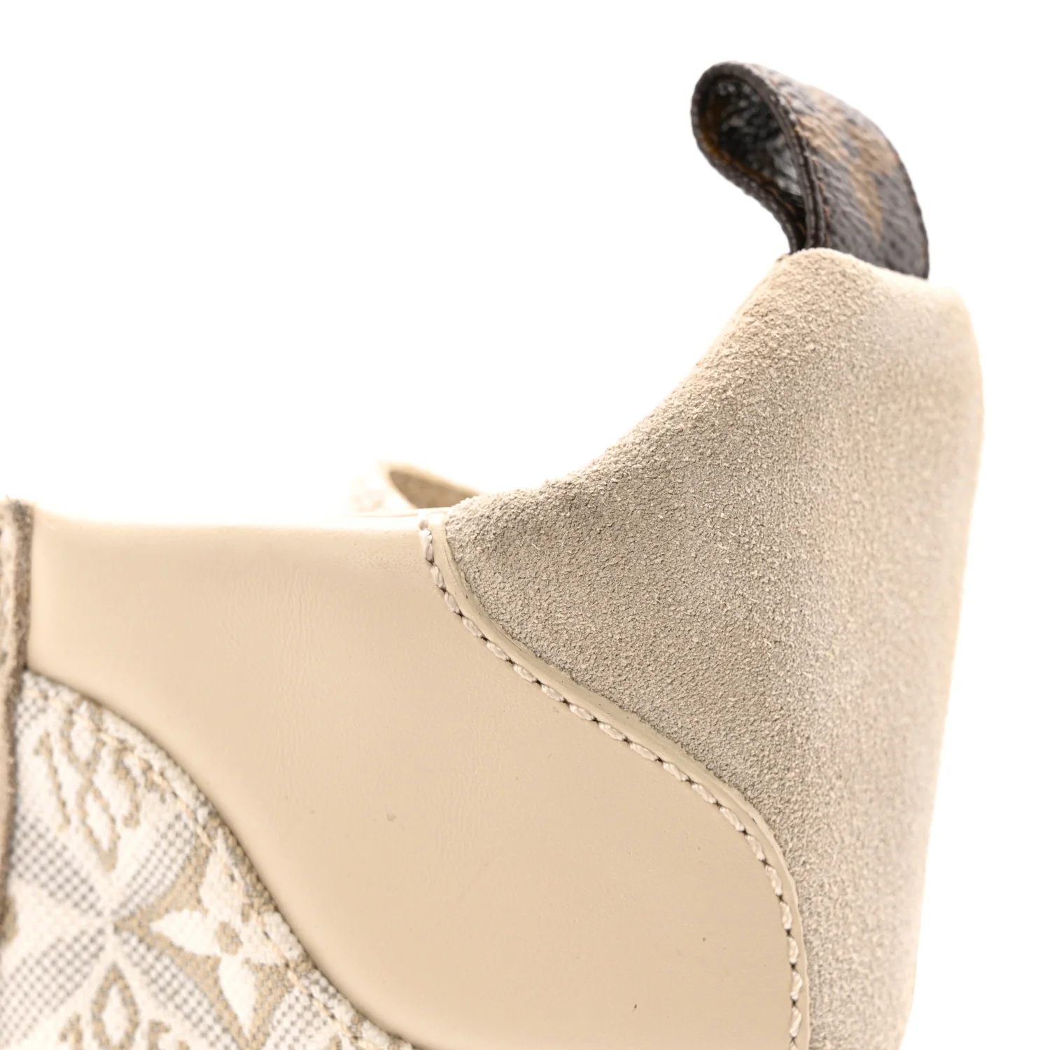 Suede Calfskin Jacquard Since 1854 Laureate Platform Desert Boots 37.5 Beige - Image 13