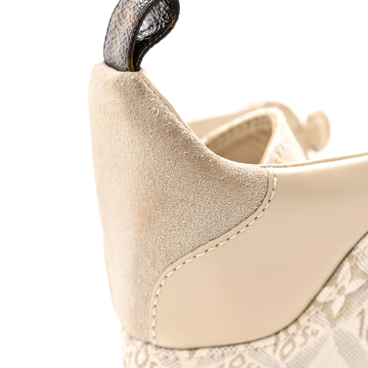 Suede Calfskin Jacquard Since 1854 Laureate Platform Desert Boots 37.5 Beige - Image 14