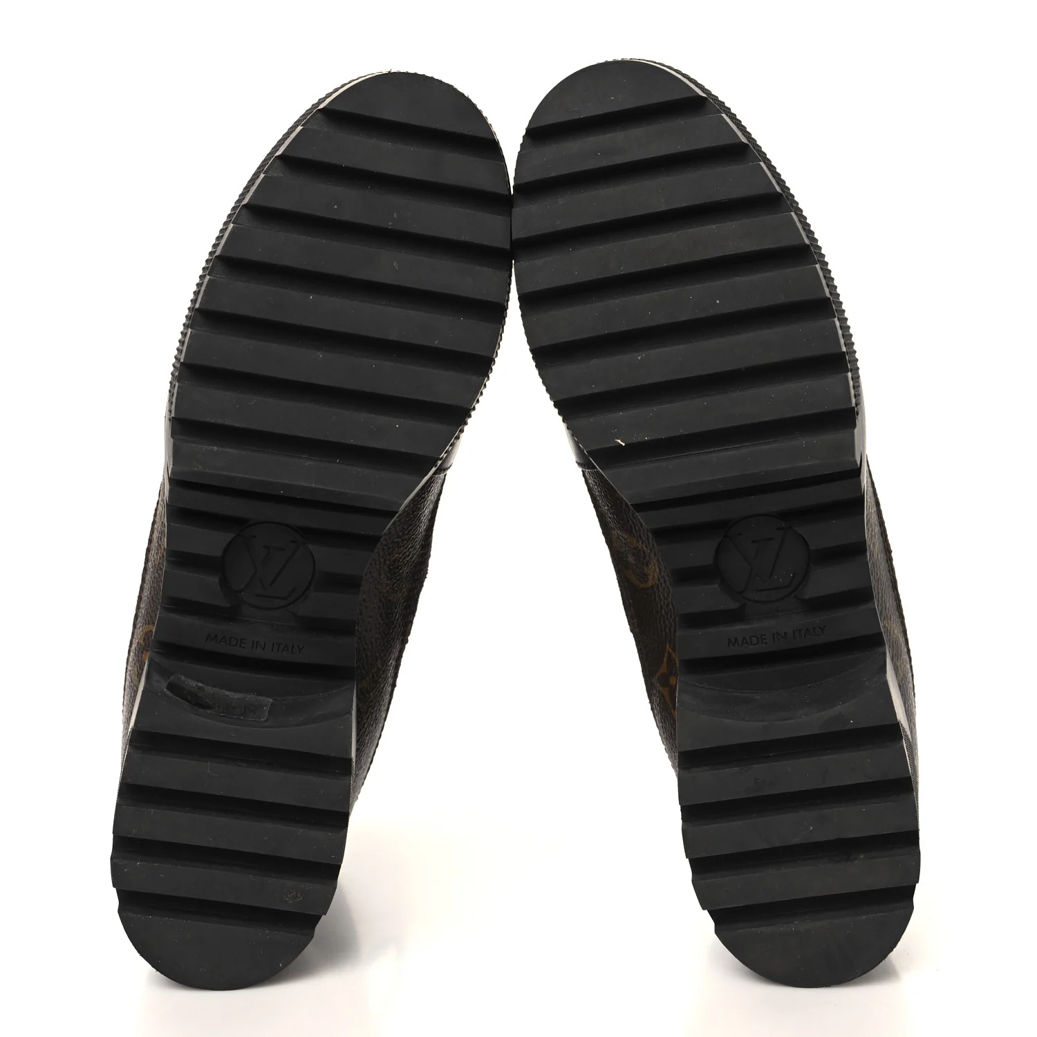 Suede Calfskin Monogram Laureate Platform Desert Boots 39.5 Black - Image 6