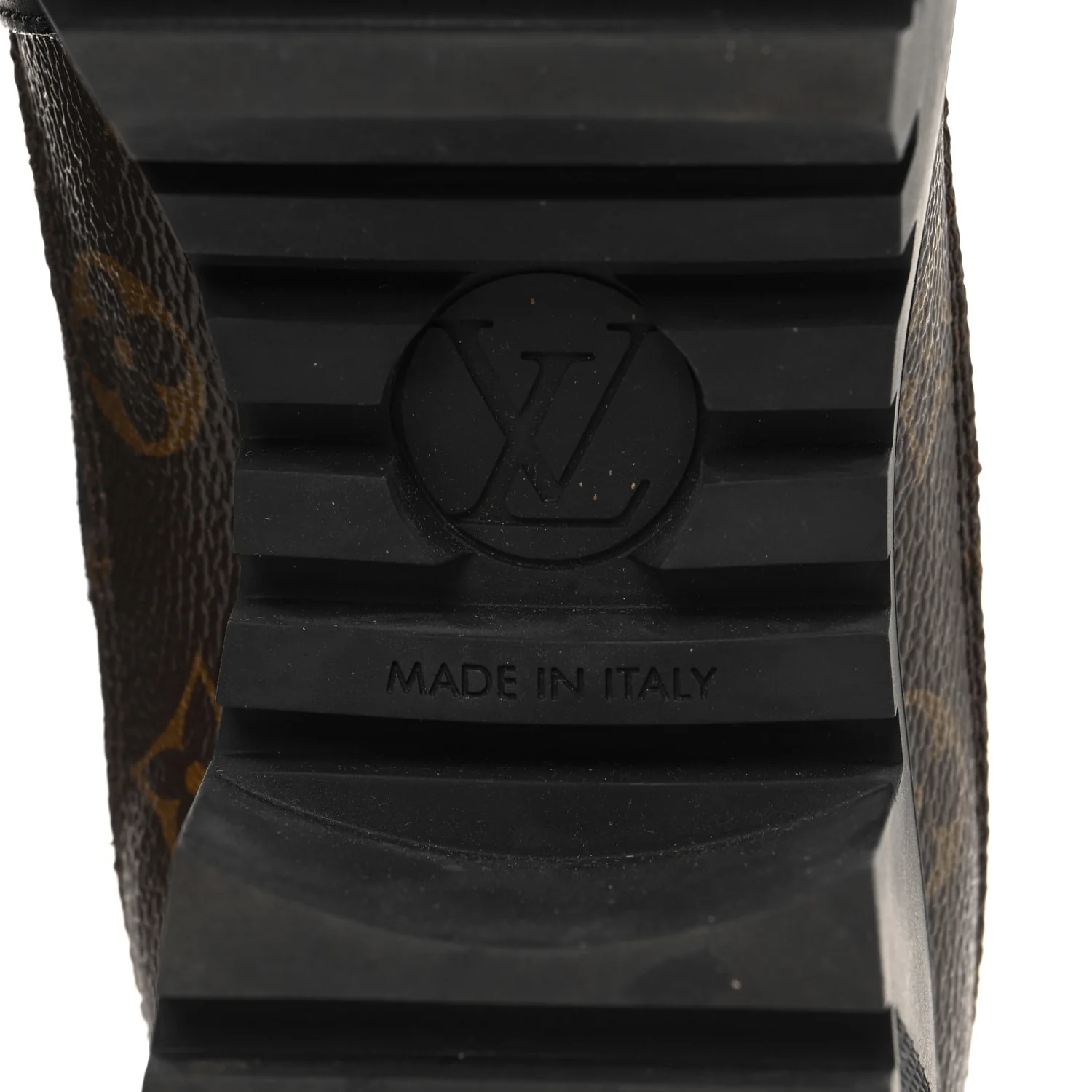 Suede Calfskin Monogram Laureate Platform Desert Boots 39.5 Black - Image 8