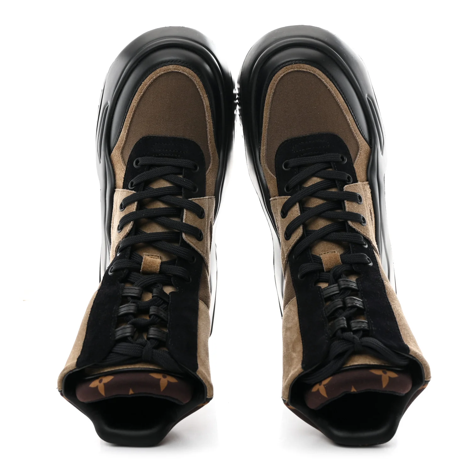 Suede Calfskin Monogram LV Archlight 2.0 Platform Ankle Boots 38 Kaki - Image 2