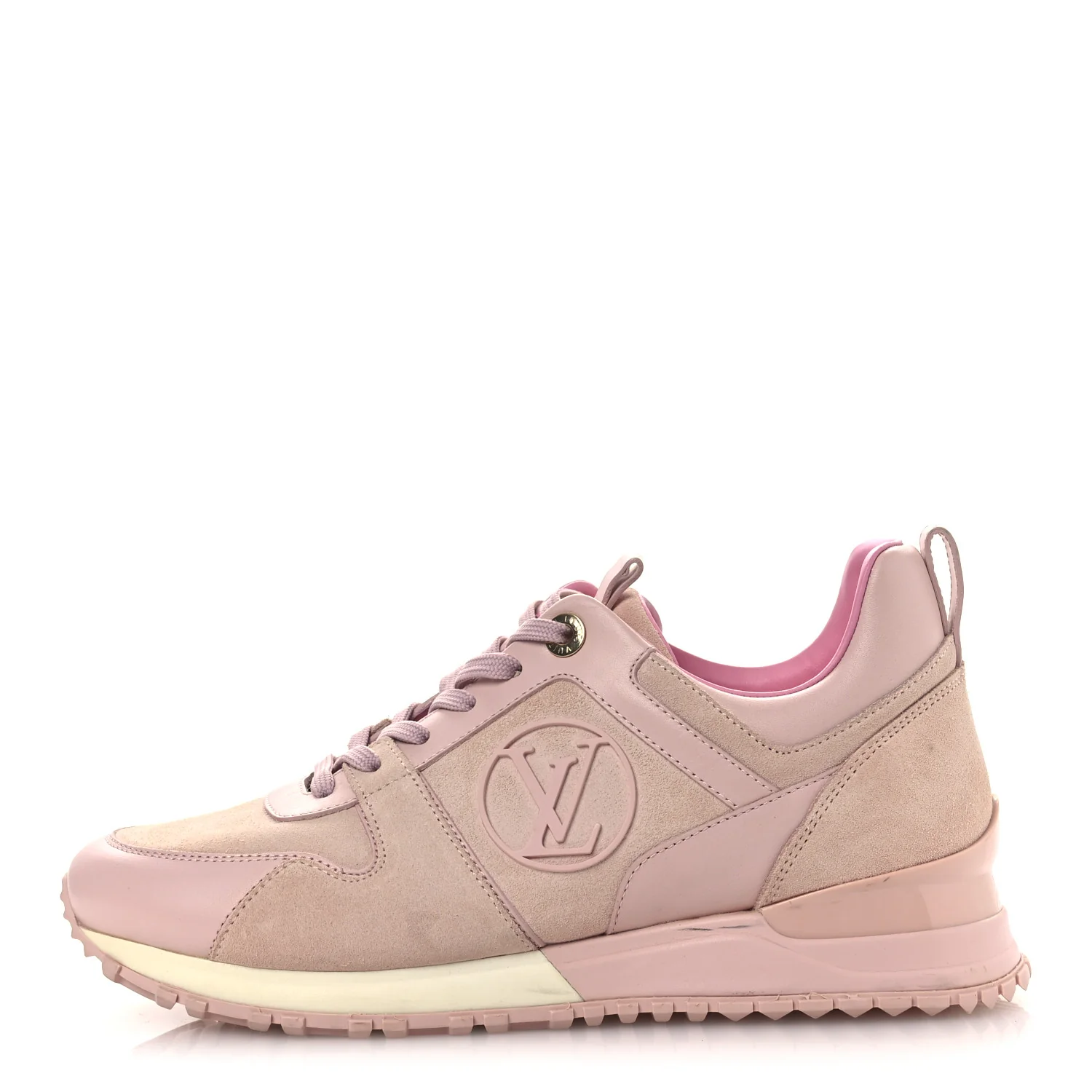 Suede Calfskin Run Away Sneakers 37.5 Pink