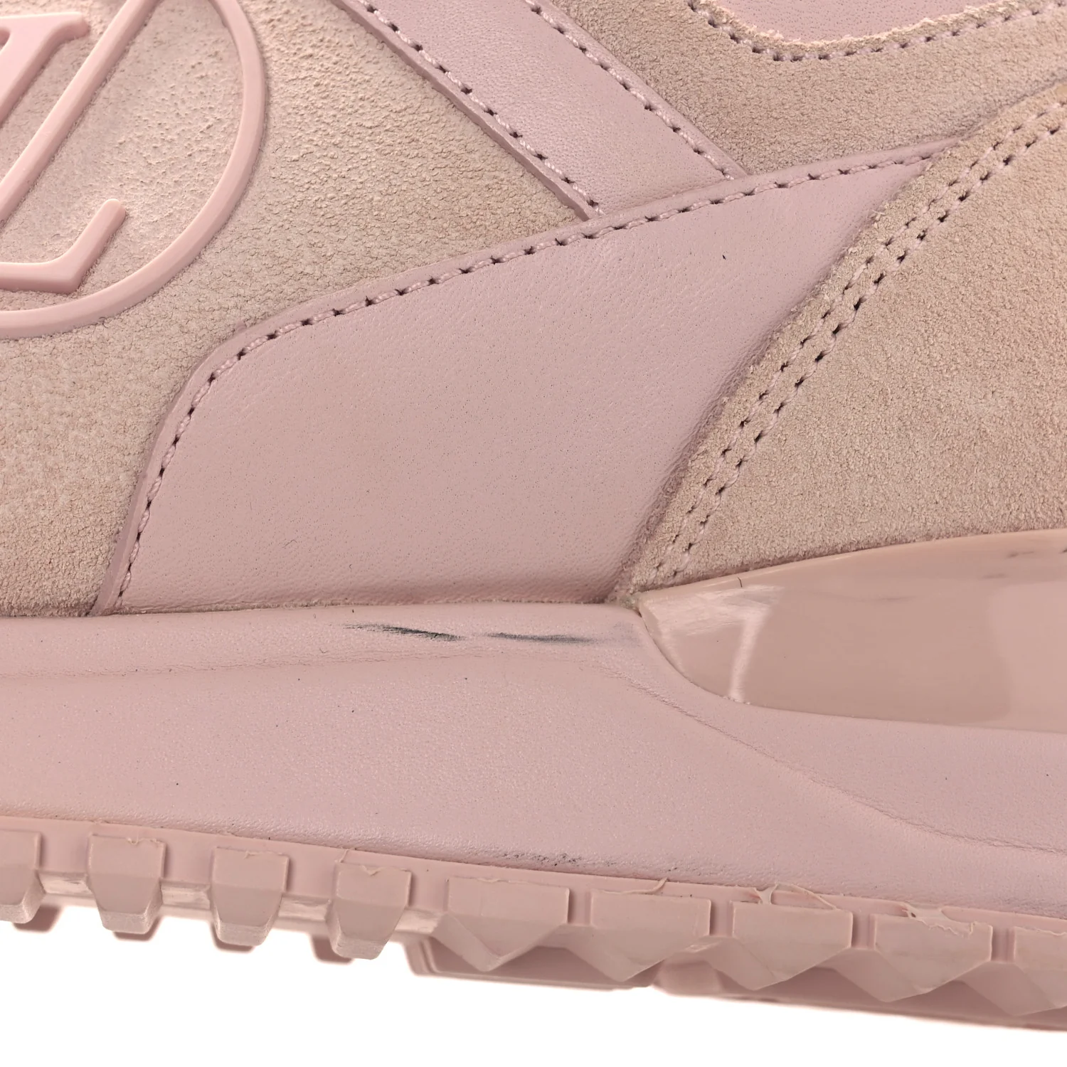 Suede Calfskin Run Away Sneakers 37.5 Pink - Image 11