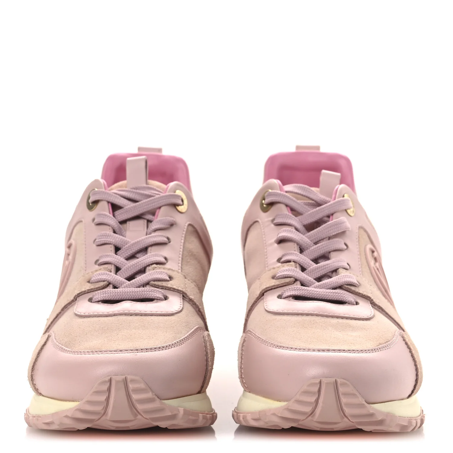 Suede Calfskin Run Away Sneakers 37.5 Pink - Image 3