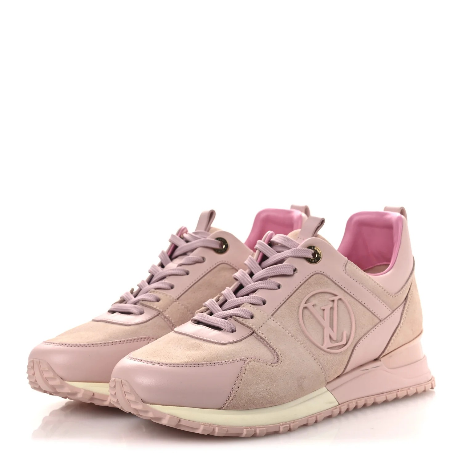 Suede Calfskin Run Away Sneakers 37.5 Pink - Image 4