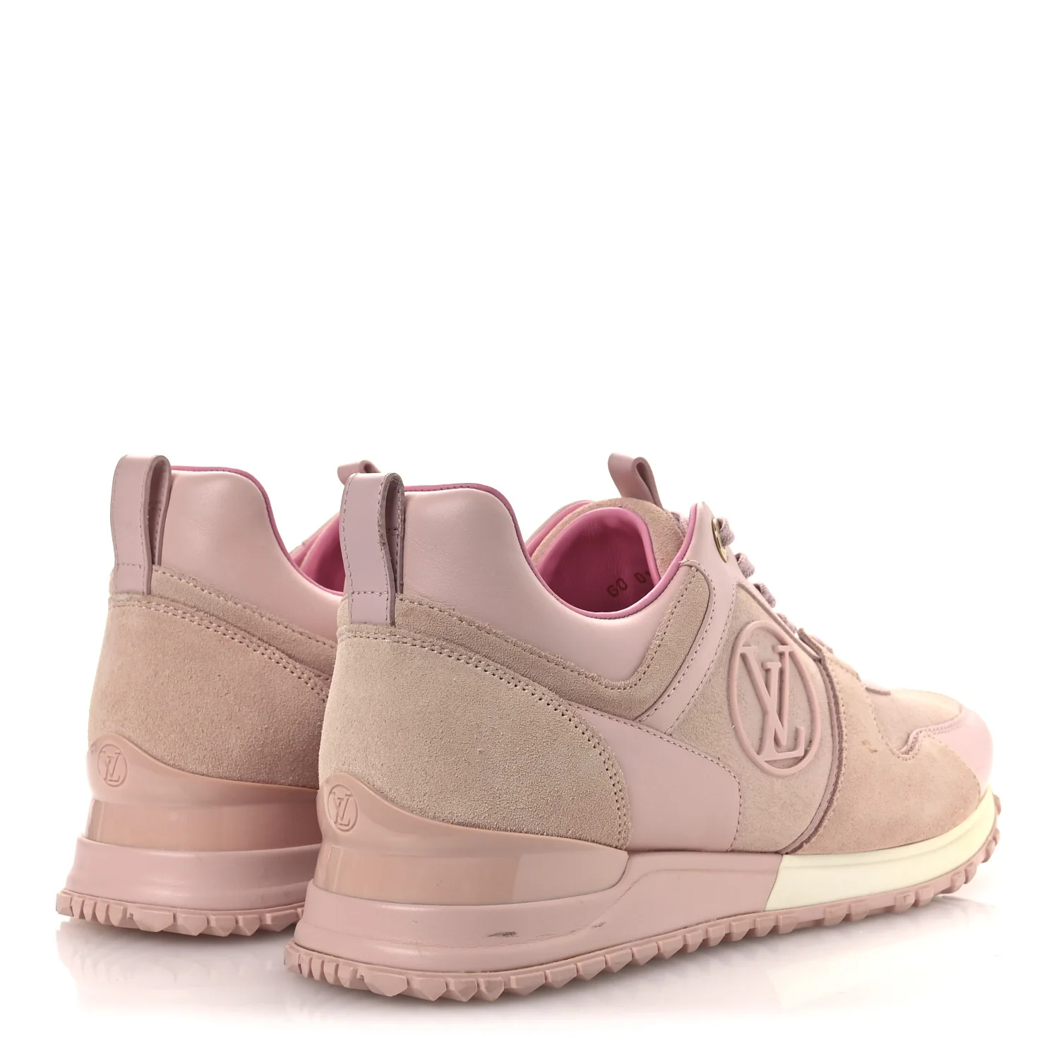 Suede Calfskin Run Away Sneakers 37.5 Pink - Image 5
