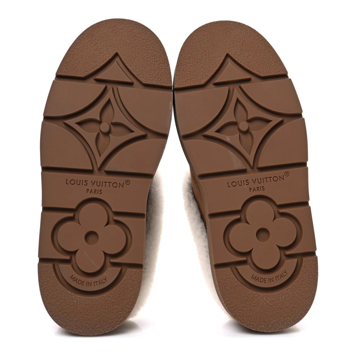 Suede Calfskin Shearling Monogram Debossed Cortina Closed Mule 38 Light Beige - Image 7