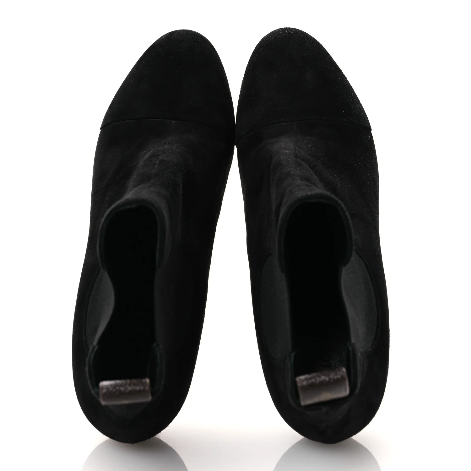 Suede Monogram Uniformes Cap Toe Chelsea 75mm Ankle Boots 37.5 Black - Image 2
