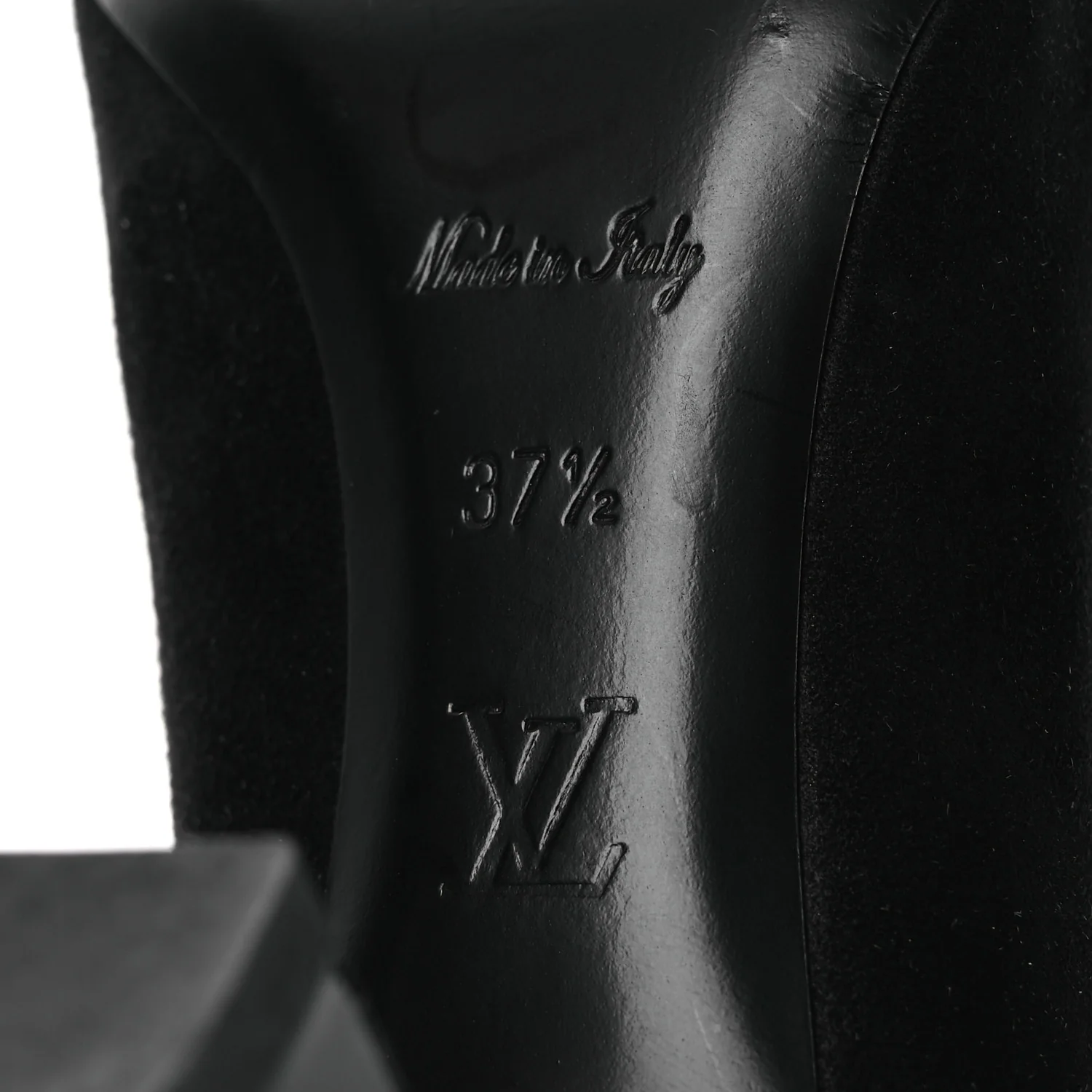 Suede Monogram Uniformes Cap Toe Chelsea 75mm Ankle Boots 37.5 Black - Image 8