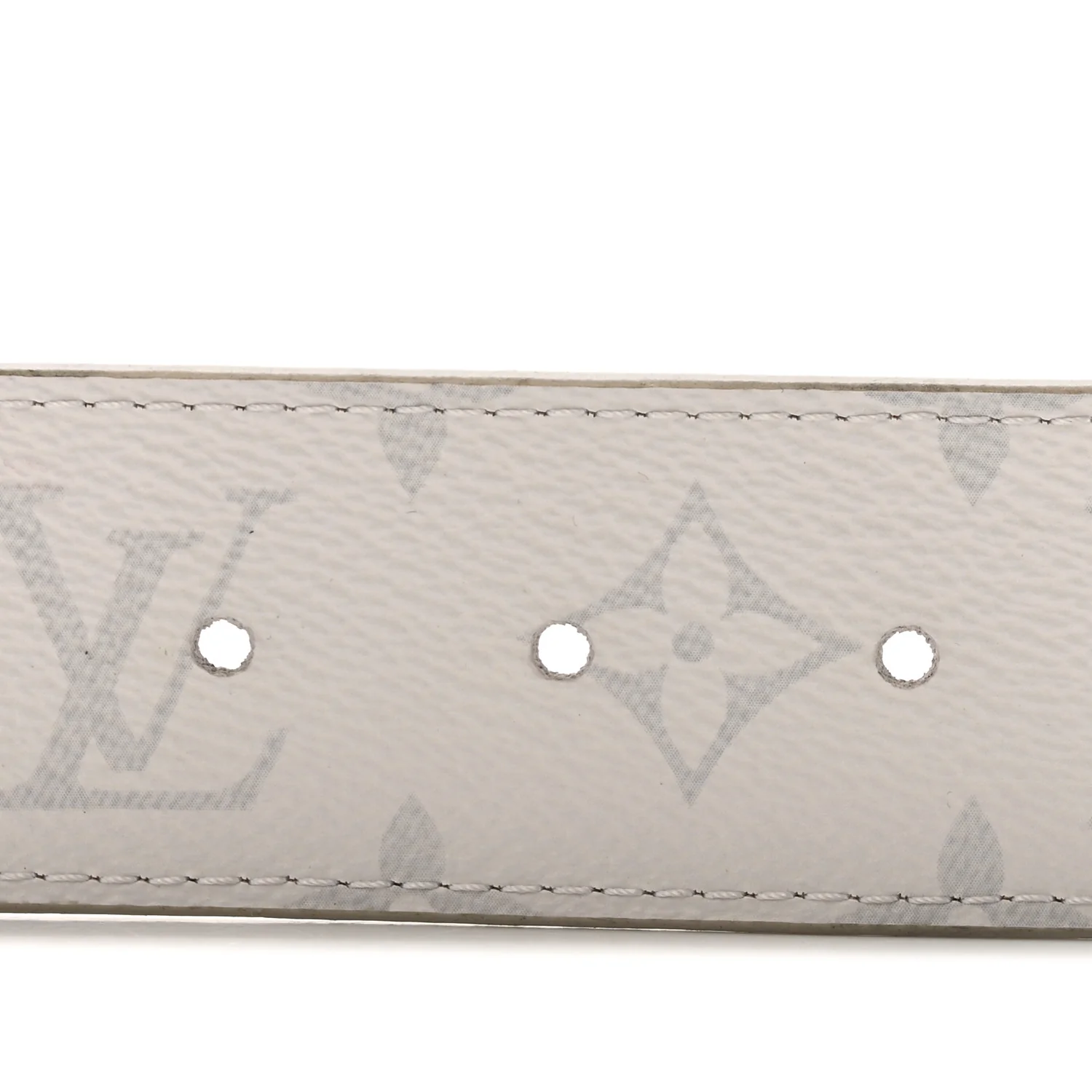 Taiga Monogram 40mm LV Initiales Belt 85 34 White - Image 3
