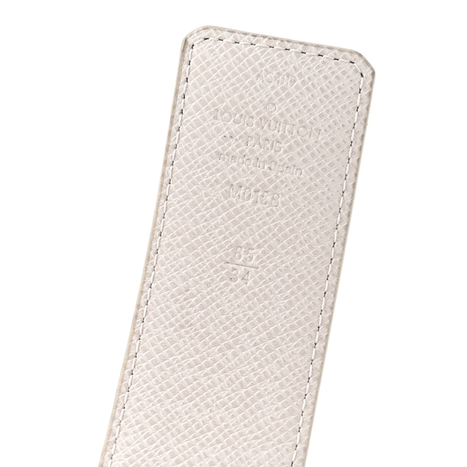 Taiga Monogram 40mm LV Initiales Belt 85 34 White - Image 6