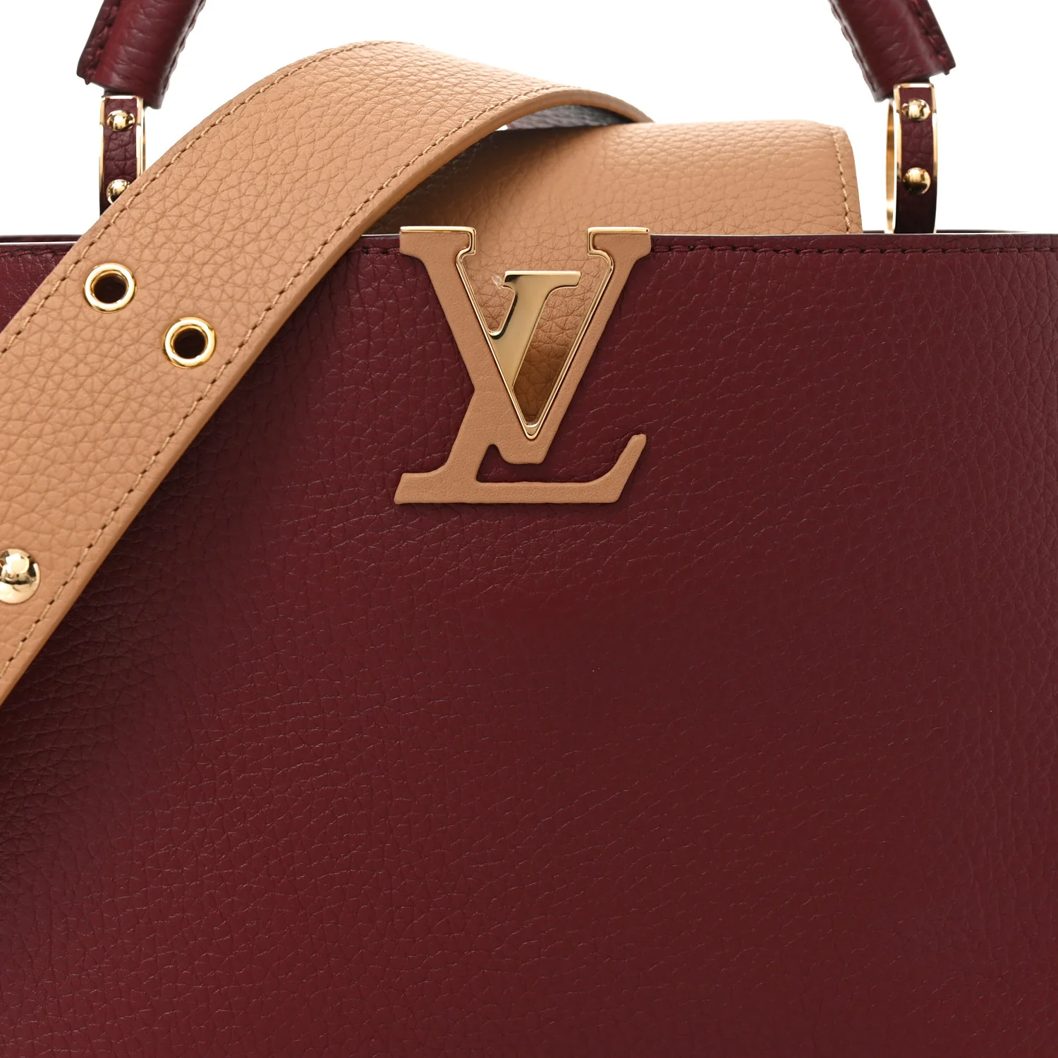 Taurillon Belted Capucines BB Bordeaux Arizona - Image 7