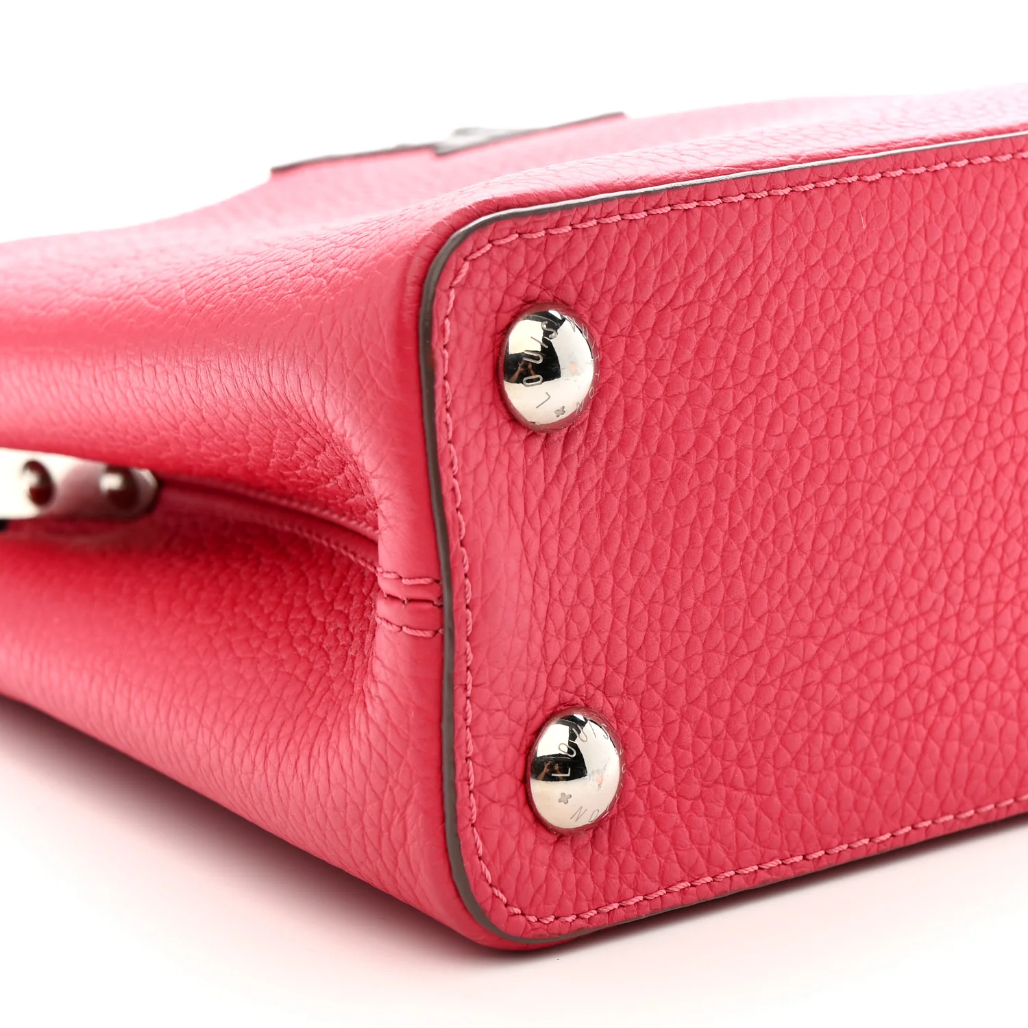 Taurillon Capucines BB Fuchsia Gris Blue - Image 9