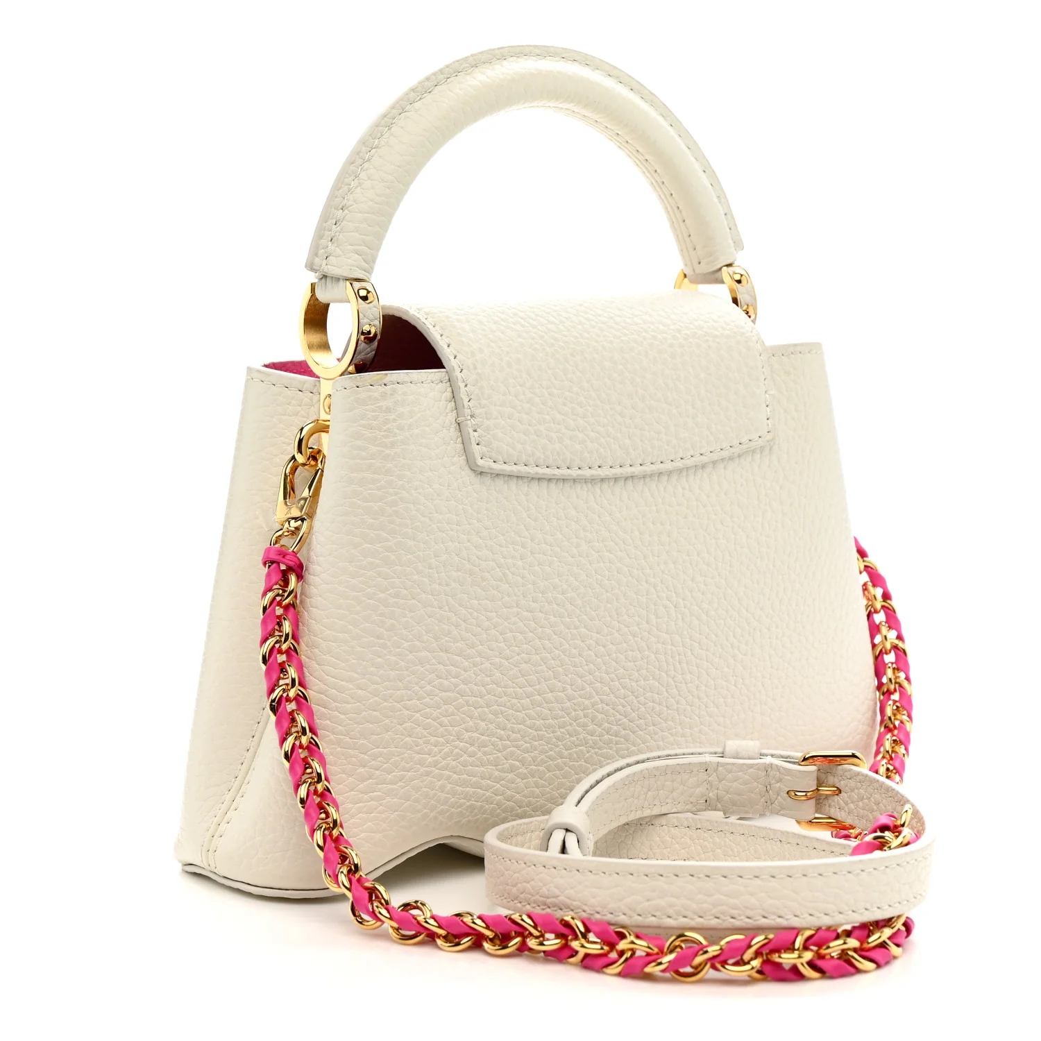 Taurillon Capucines Capushell Mini White - Image 3