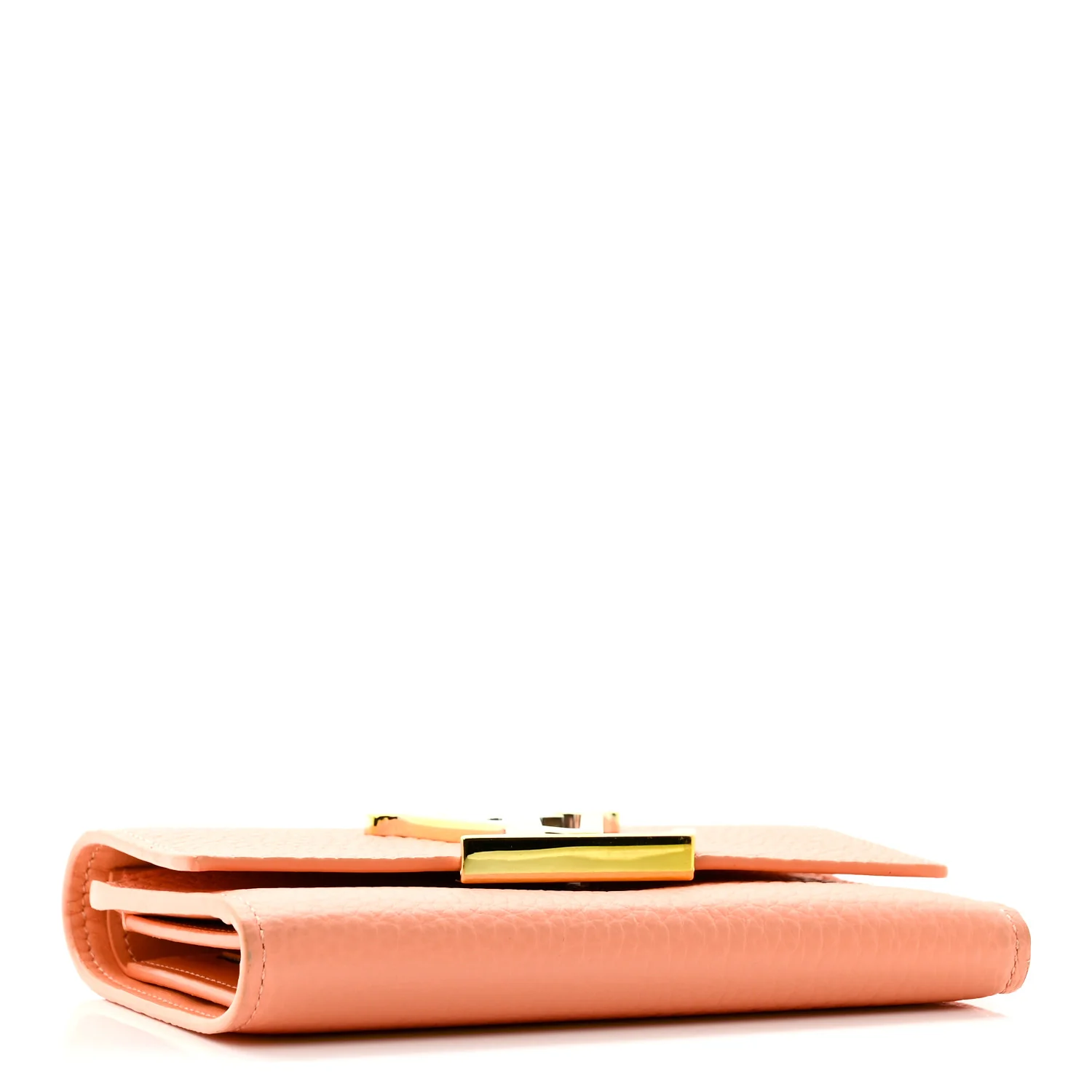 Taurillon Capucines Compact Maxi Wallet Apricot Orange - Image 4