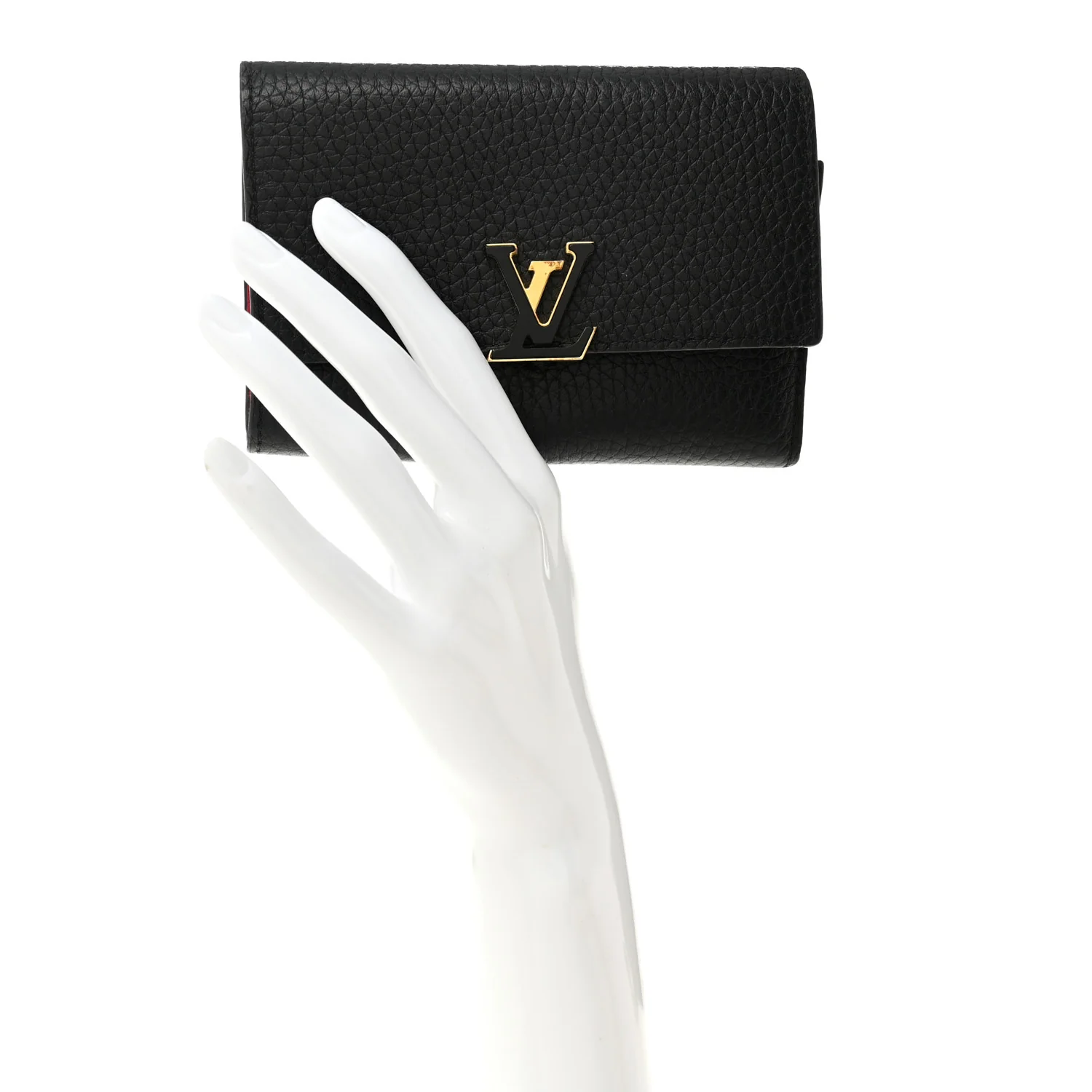 Taurillon Capucines Compact Wallet Black - Image 2