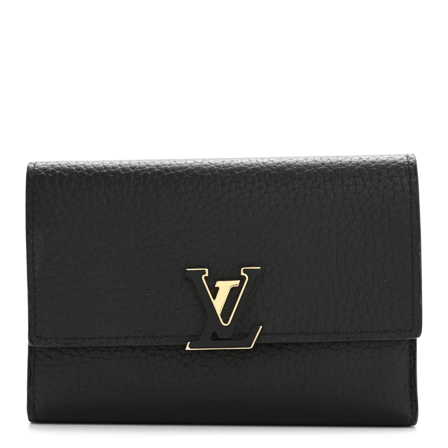 Taurillon Capucines Compact Wallet Black - Image 2