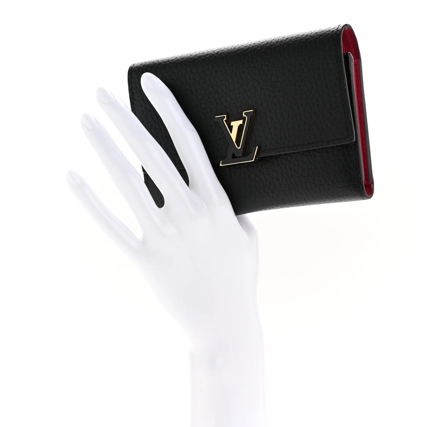 Taurillon Capucines Compact Wallet Black - Image 3