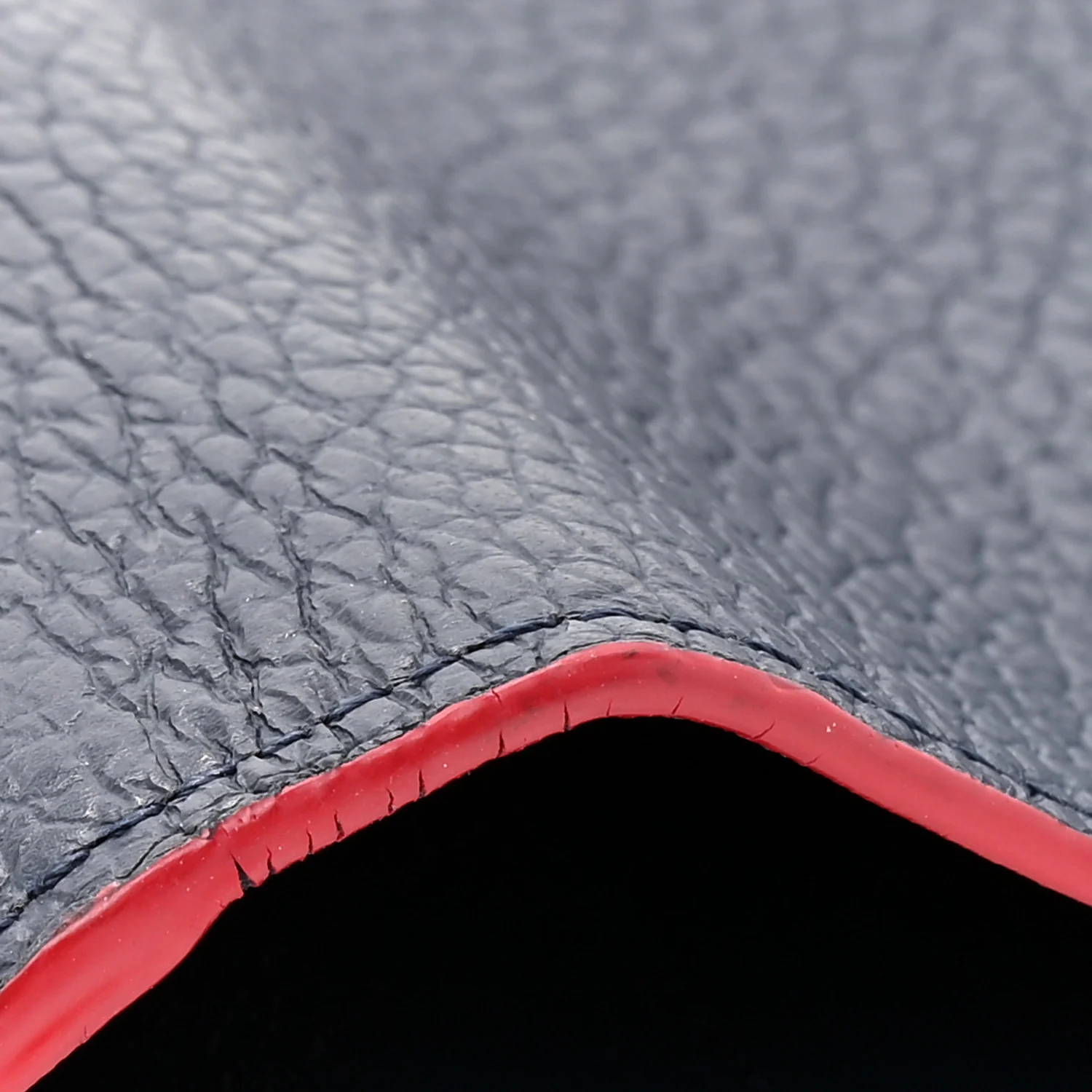 Taurillon Capucines Compact Wallet Marine Rouge - Image 15