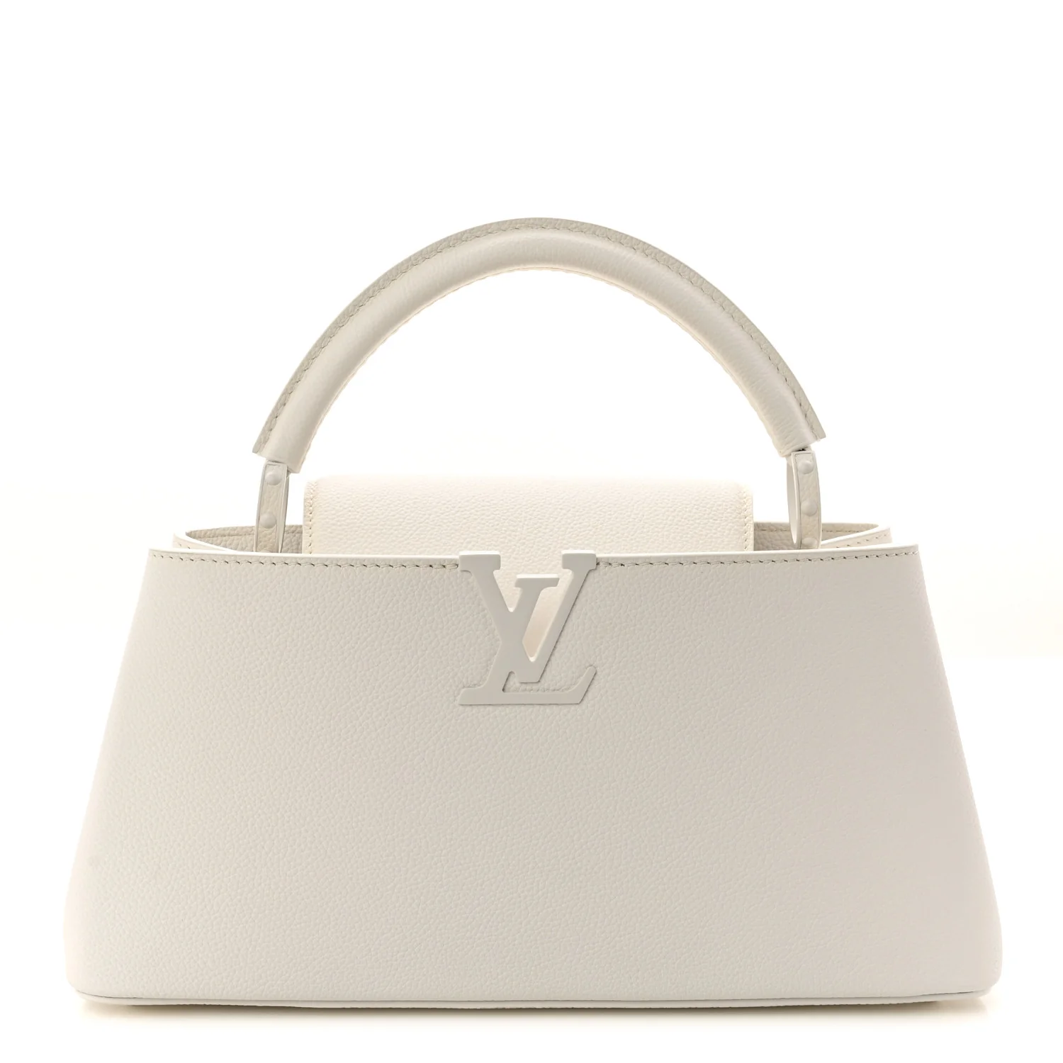 Taurillon Capucines East West MM Optic White