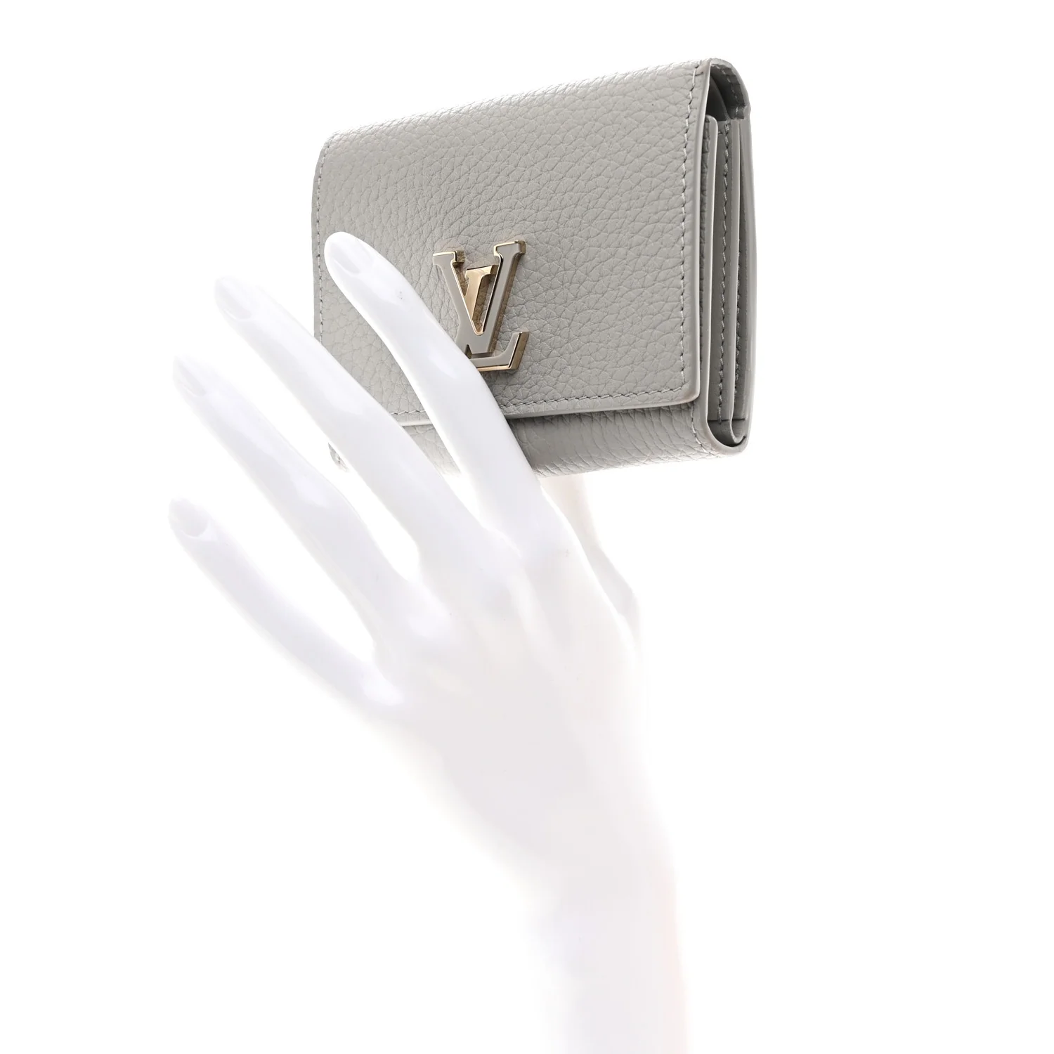 Taurillon Capucines Tiny Wallet Flint Grey - Image 2