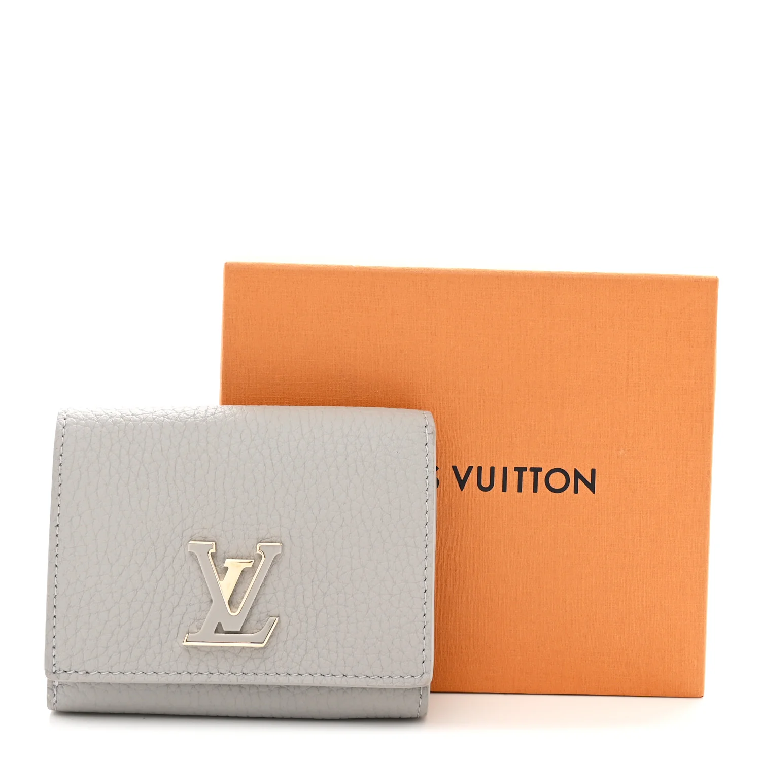 Taurillon Capucines Tiny Wallet Flint Grey - Image 7