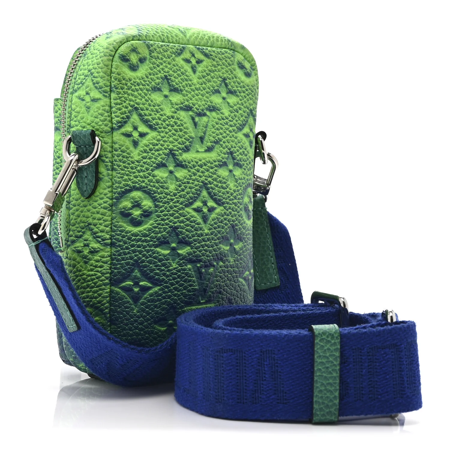 Taurillon Illusion Double Phone Case Bleu Vert - Image 3