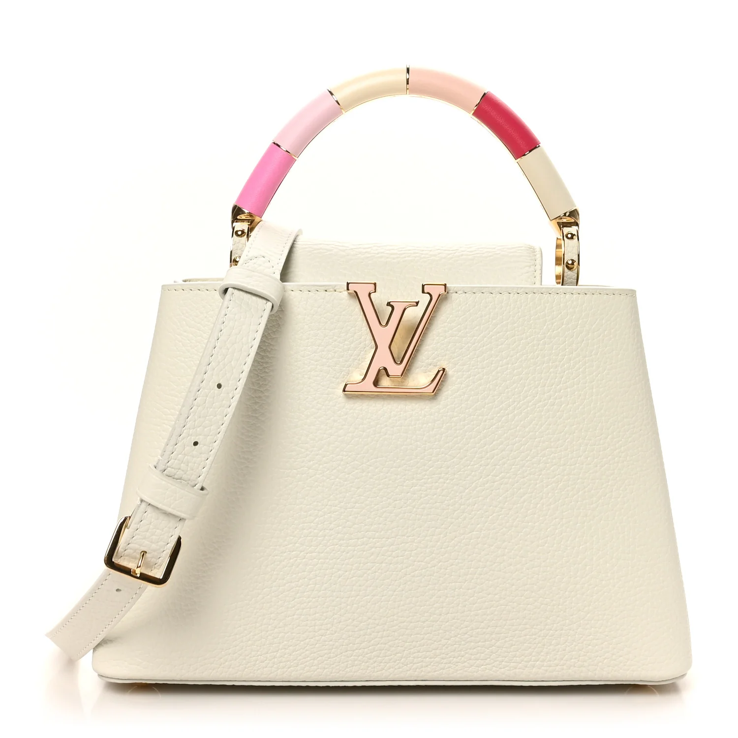 Taurillon Lambskin Calfskin Capucines BB Snow White