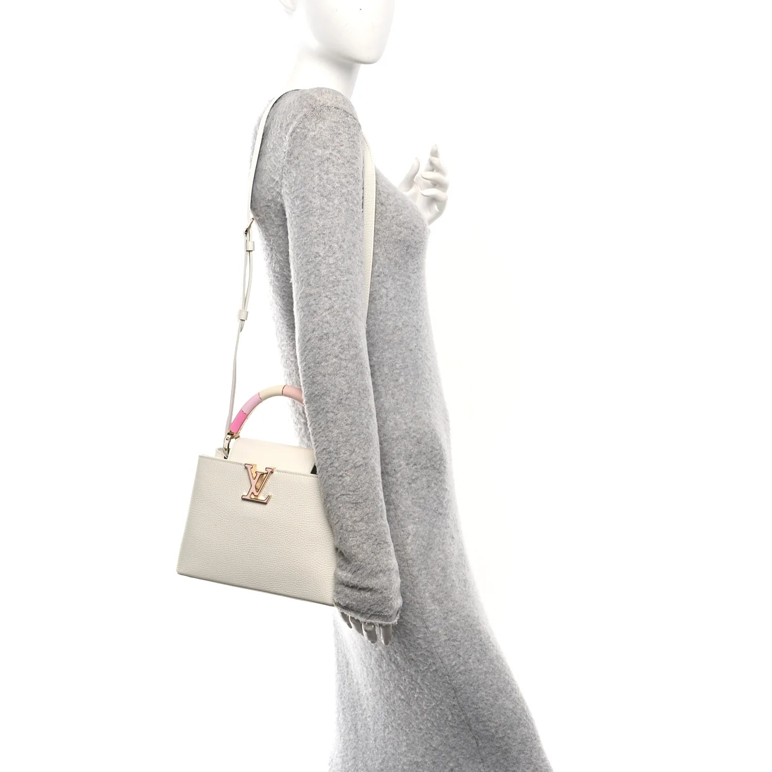 Taurillon Lambskin Calfskin Capucines BB Snow White - Image 2