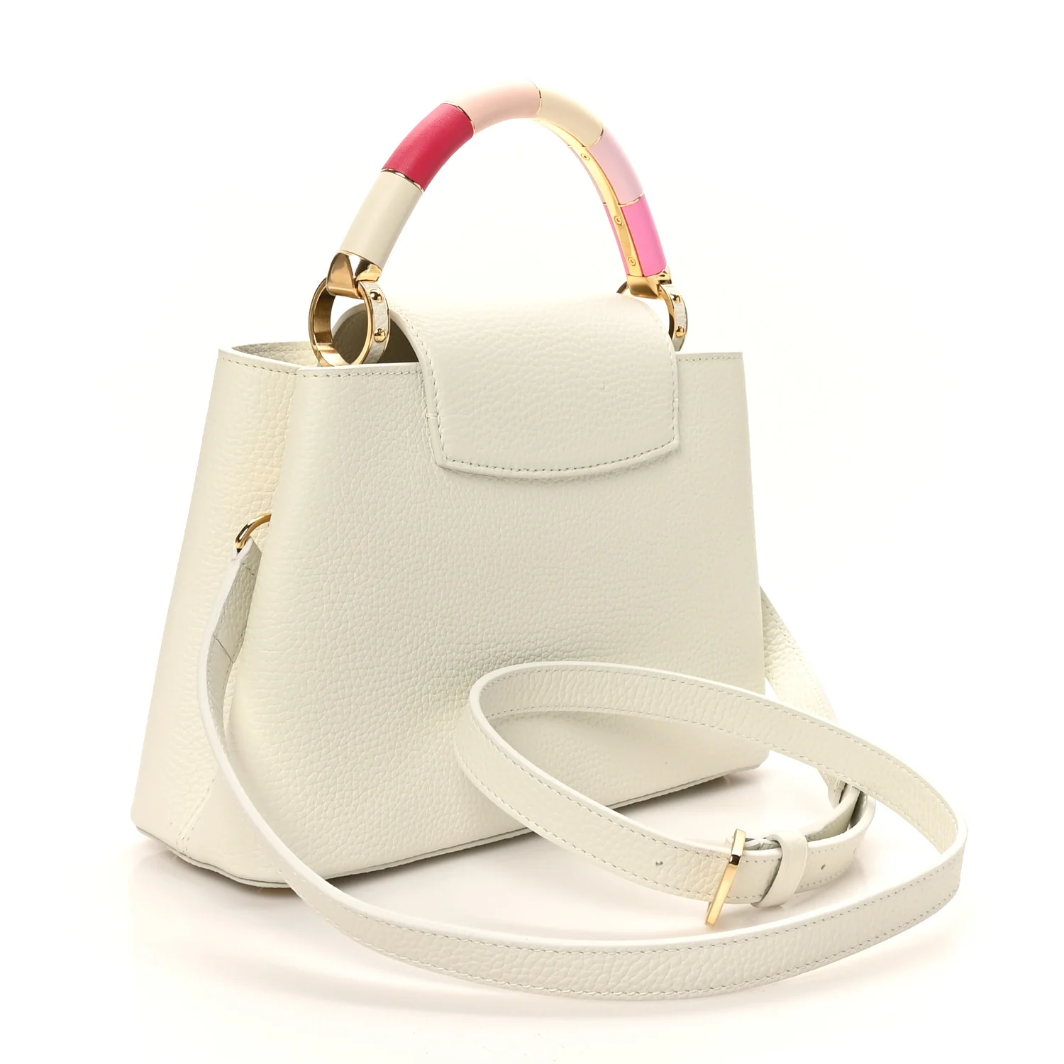 Taurillon Lambskin Calfskin Capucines BB Snow White - Image 3
