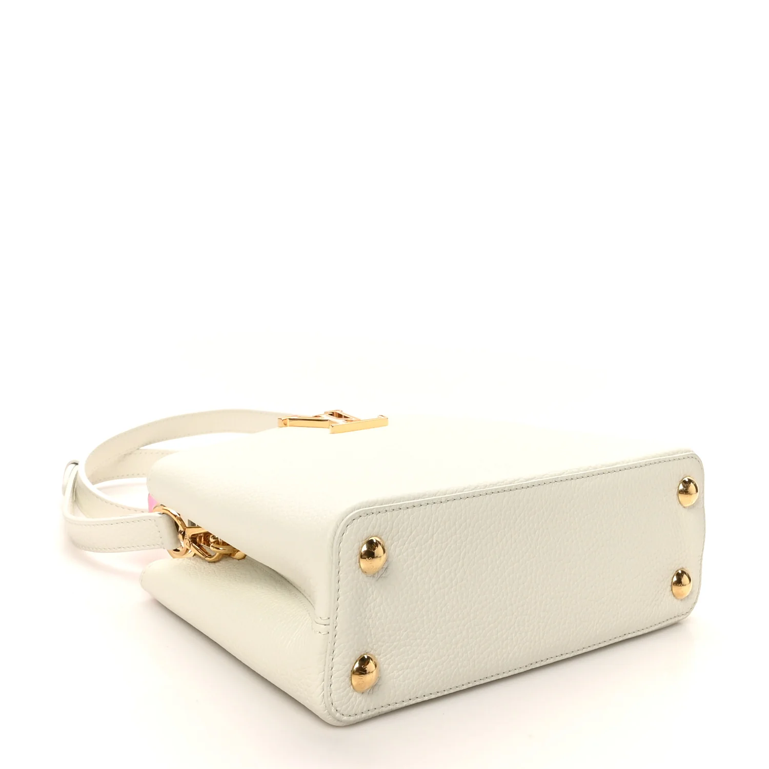 Taurillon Lambskin Calfskin Capucines BB Snow White - Image 4