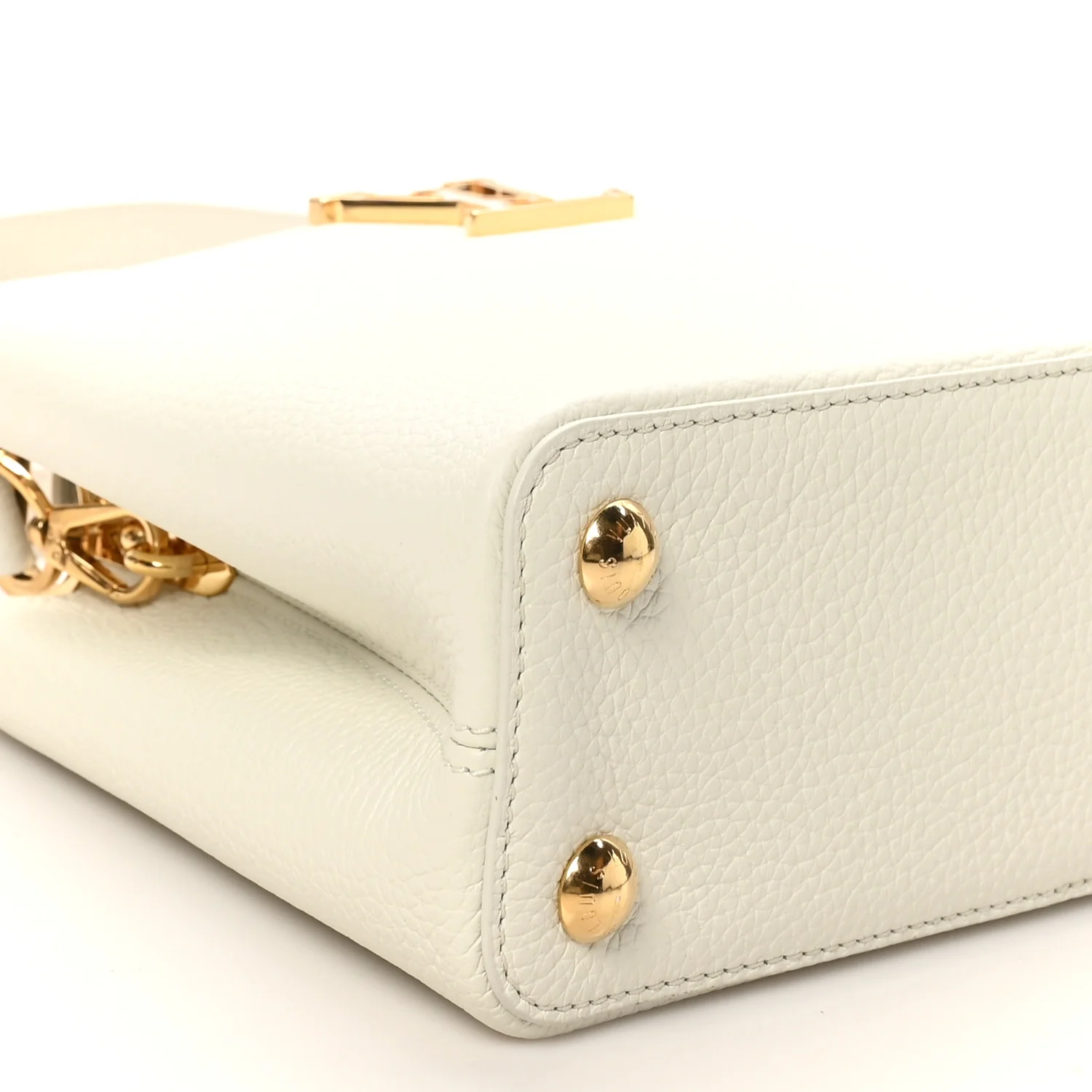 Taurillon Lambskin Calfskin Capucines BB Snow White - Image 8