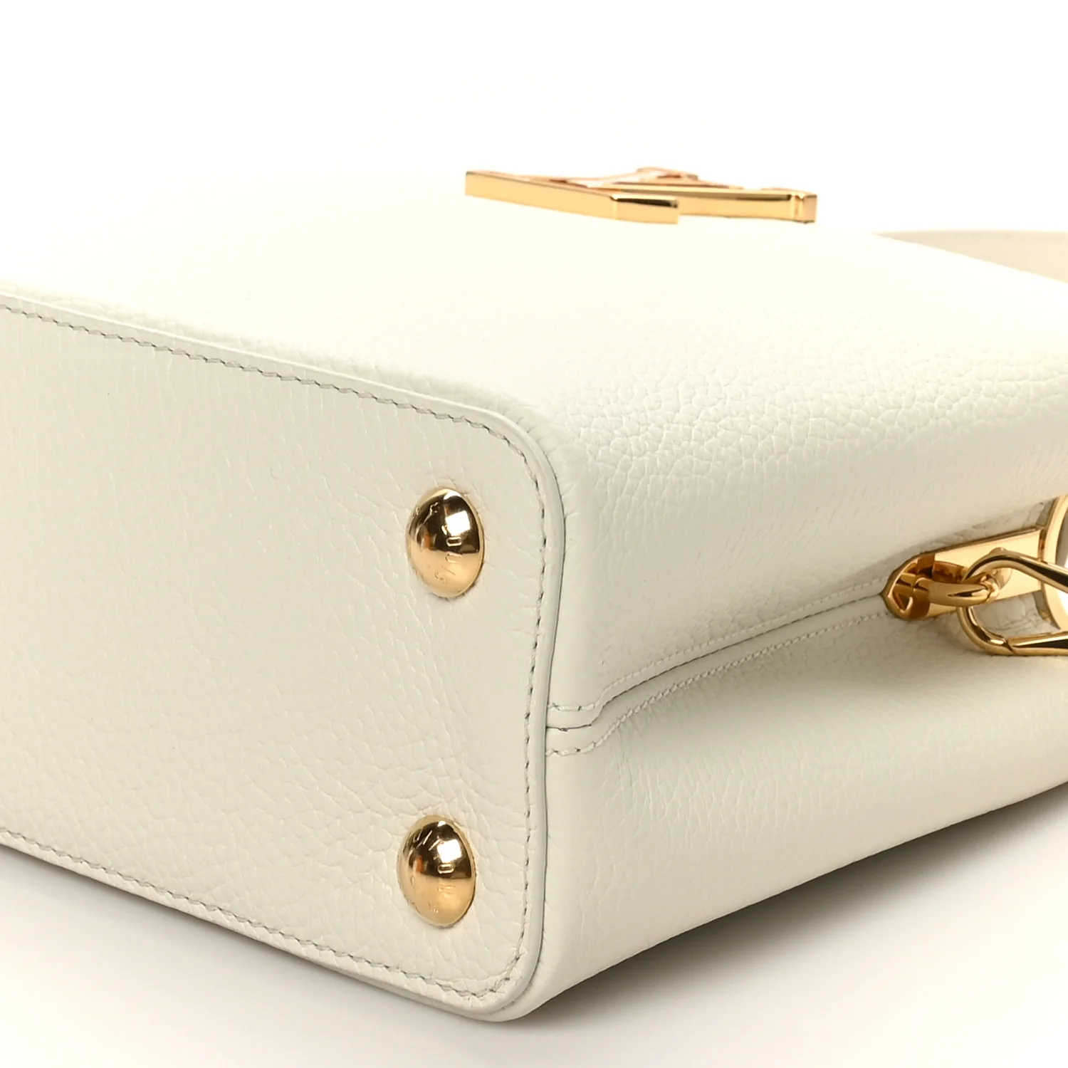 Taurillon Lambskin Calfskin Capucines BB Snow White - Image 9