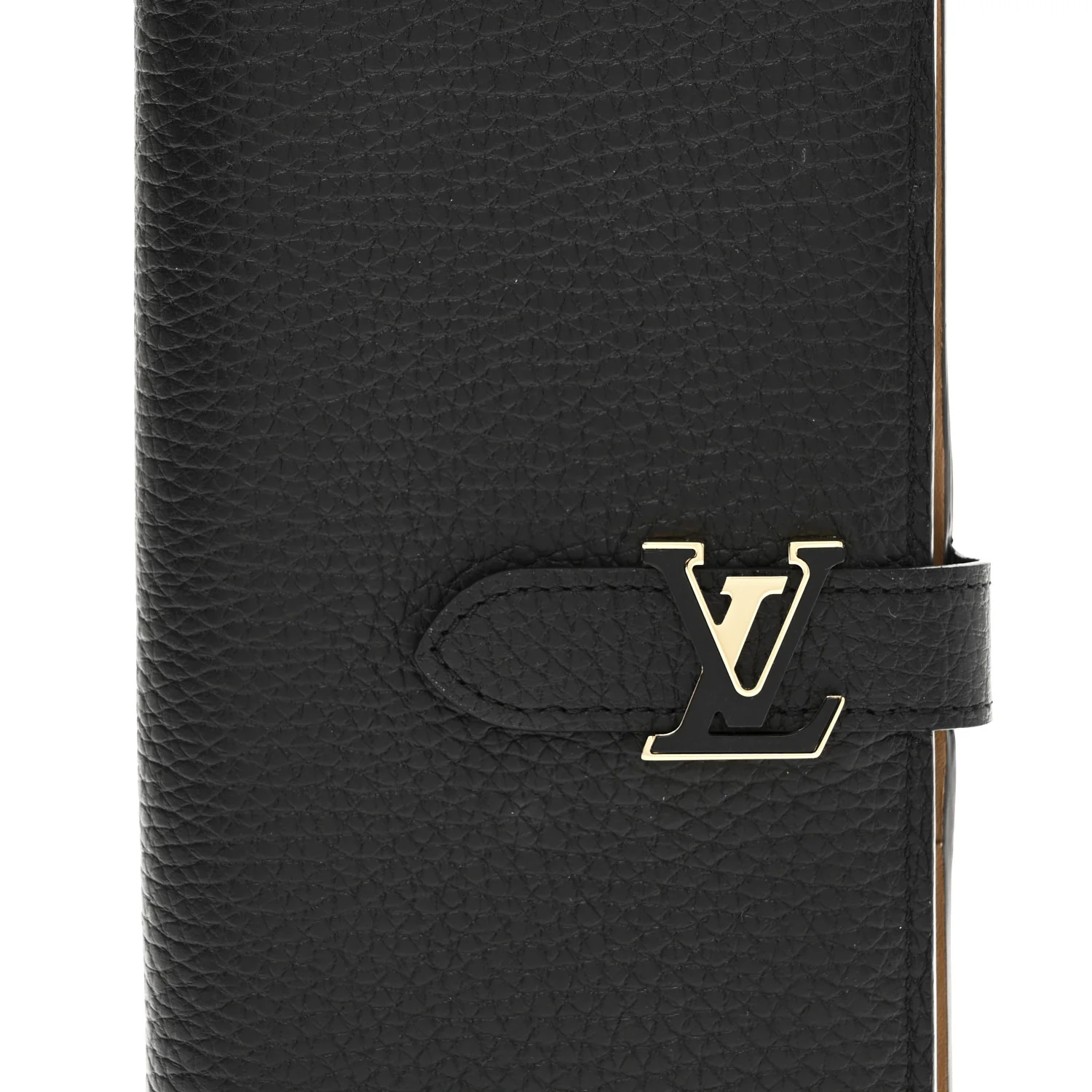 Taurillon LV Vertical Capucines Wallet Black Arizona - Image 7