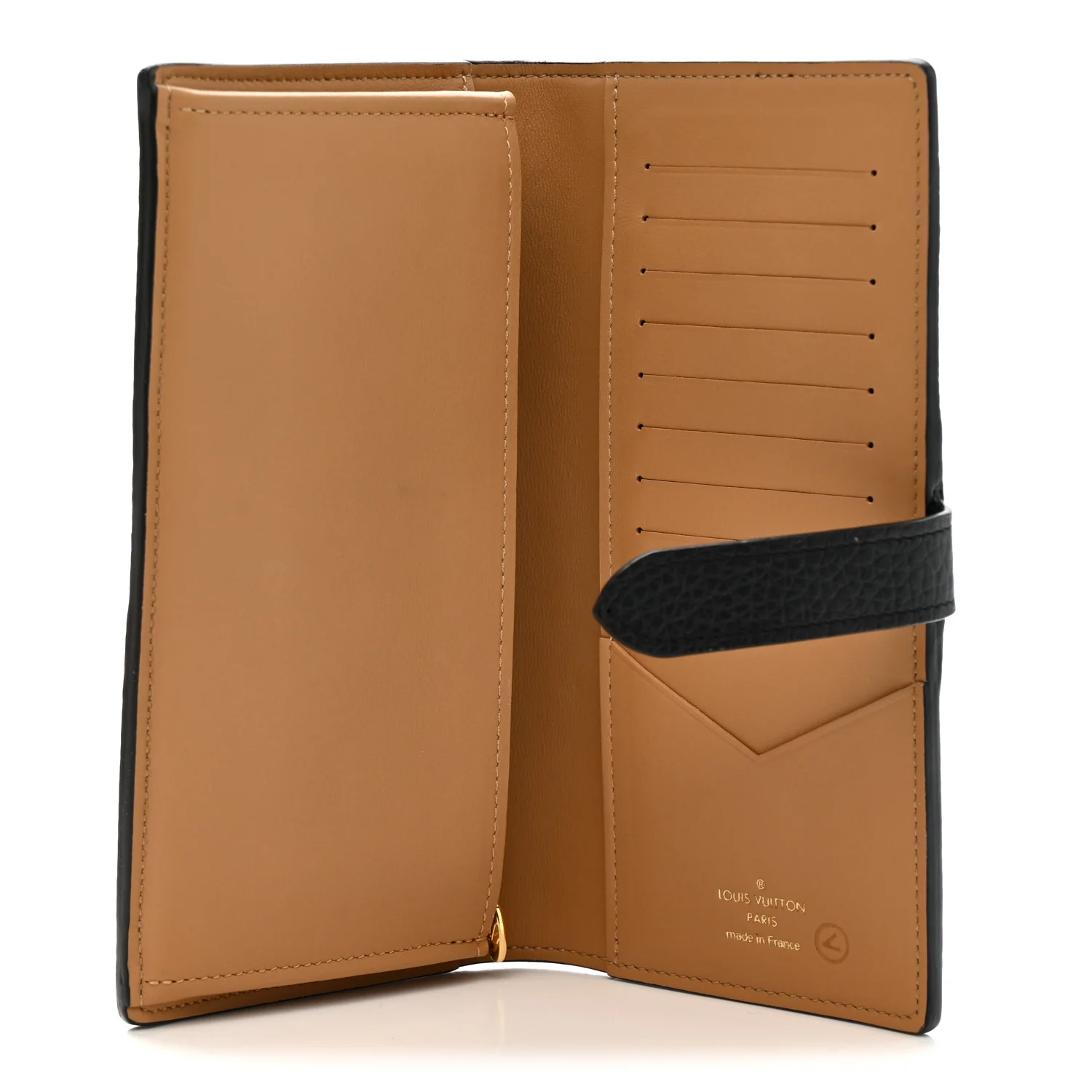 Taurillon LV Vertical Capucines Wallet Black Arizona - Image 5