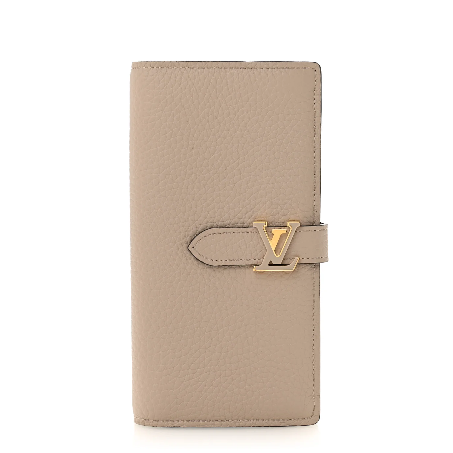 Taurillon LV Vertical Capucines Wallet Galet Aquamarine