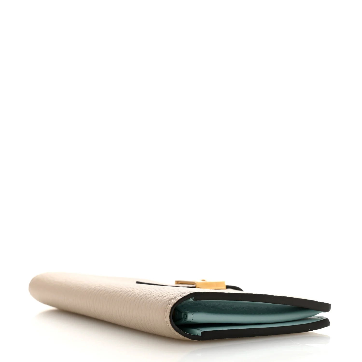 Taurillon LV Vertical Capucines Wallet Galet Aquamarine - Image 4